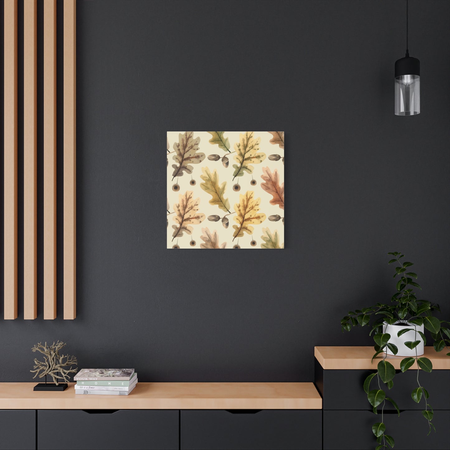 Oak Leaves Canvas Art Print - Multiple Sizing Options - Autumn Leaf Canvas Wall Art, Thanksgiving / Fall Wall Decor, Nature-Inspired Home Decor, Gift for Nature Lovers