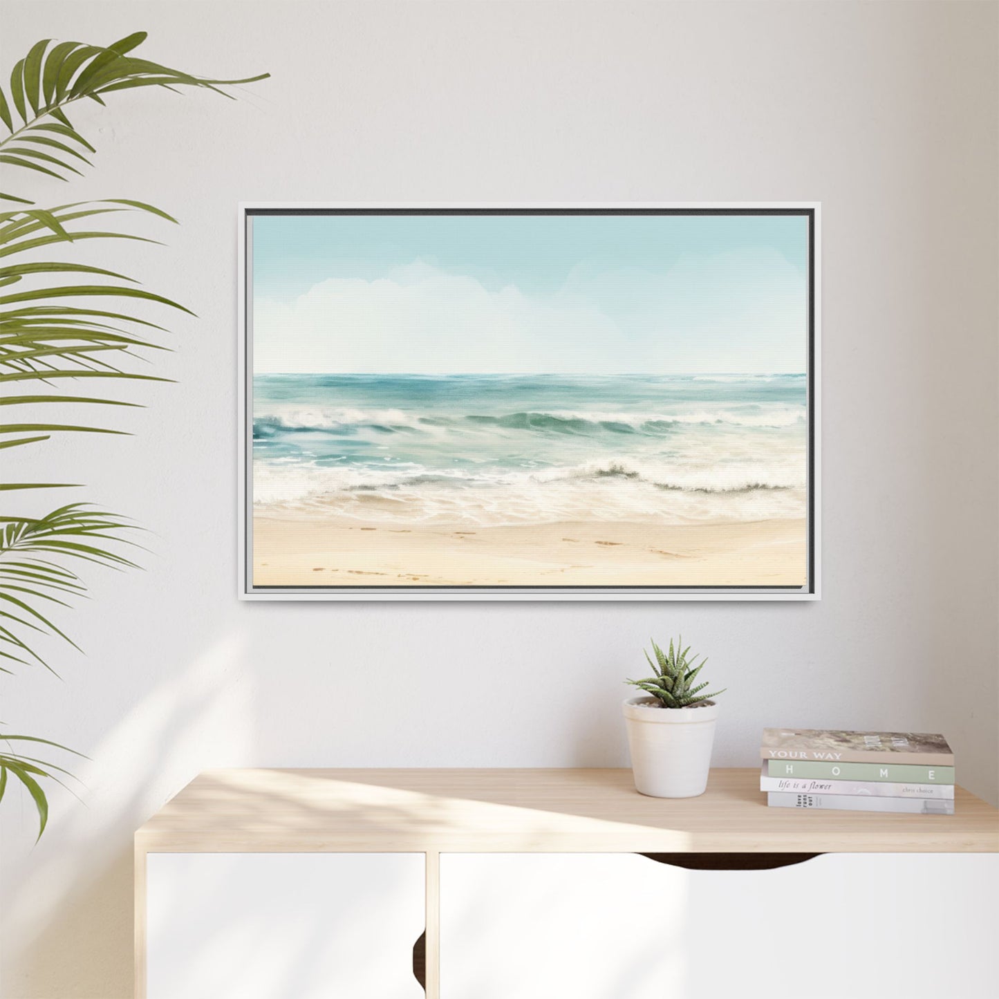 Ocean Breeze Framed Matte Canvas Art - Multiple Frame Color & Size Options
