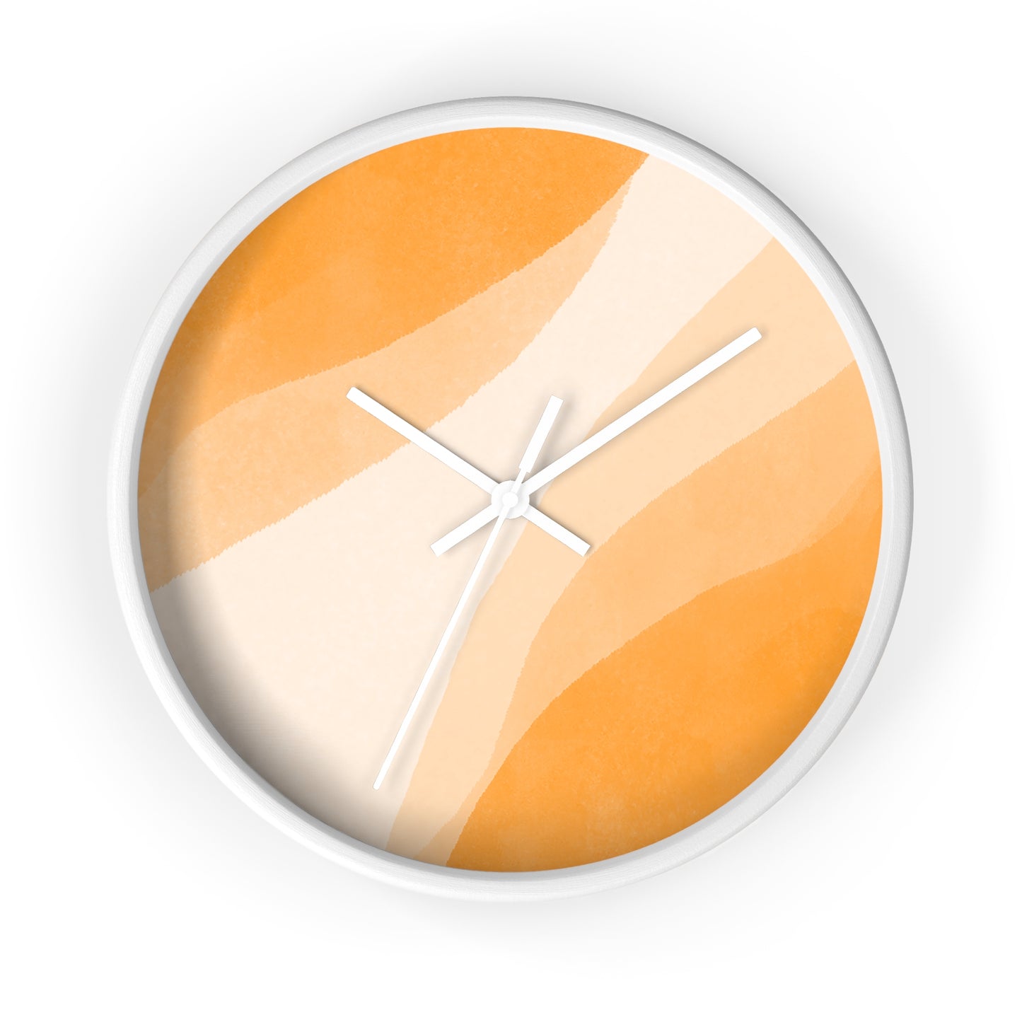 Orange Creamsicle Wall Clock - Select from Black, White or Natural Wood Color