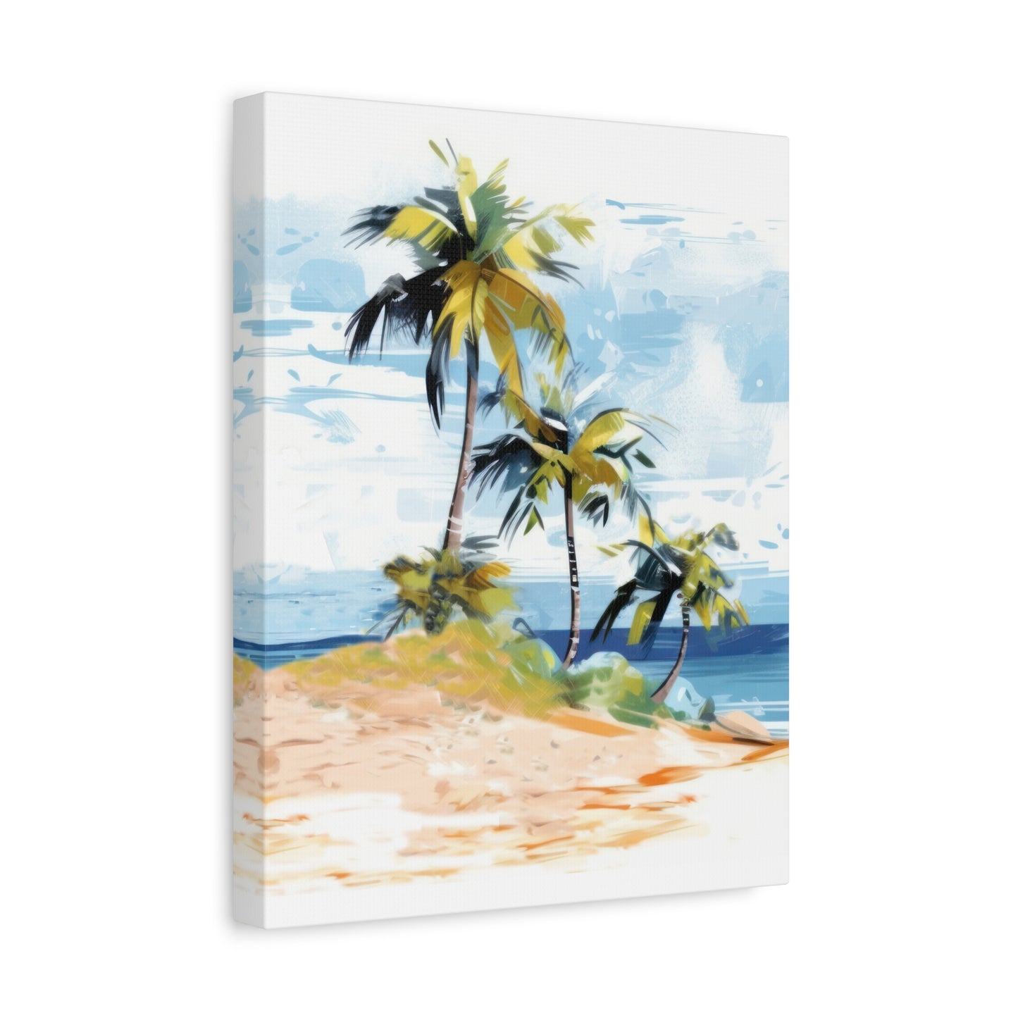 Tropical Retreat Canvas Wall Art Print - Multiple Sizing Options - Tropical Canvas Print, Coastal Wall Art, Beach Decor, Palm Tree Artwork