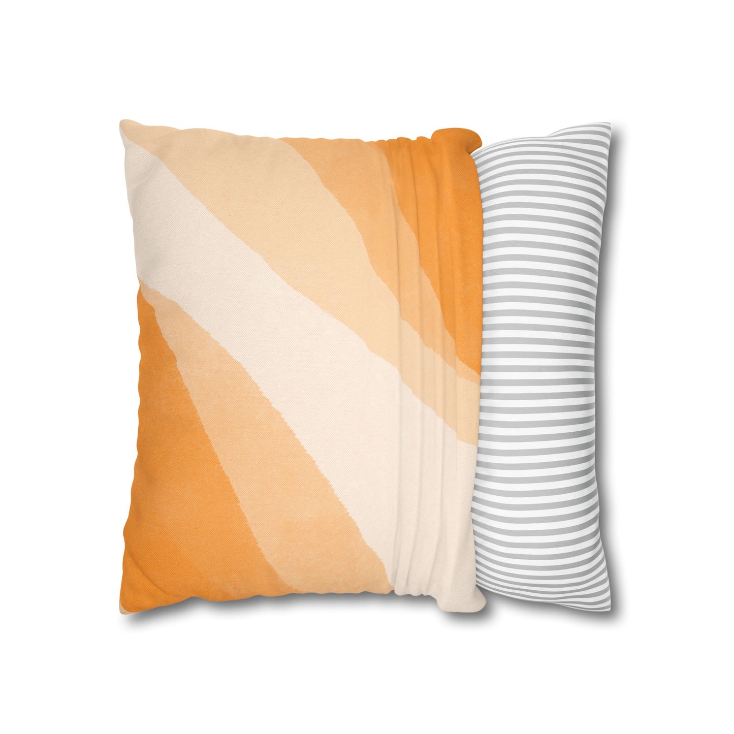 Orange Creamsicle Printed Square Pillow Cover (no insert) - Multiple Sizes (14"x14", 16"x16", 18"x18", 20"x20"), Includes zipper closure