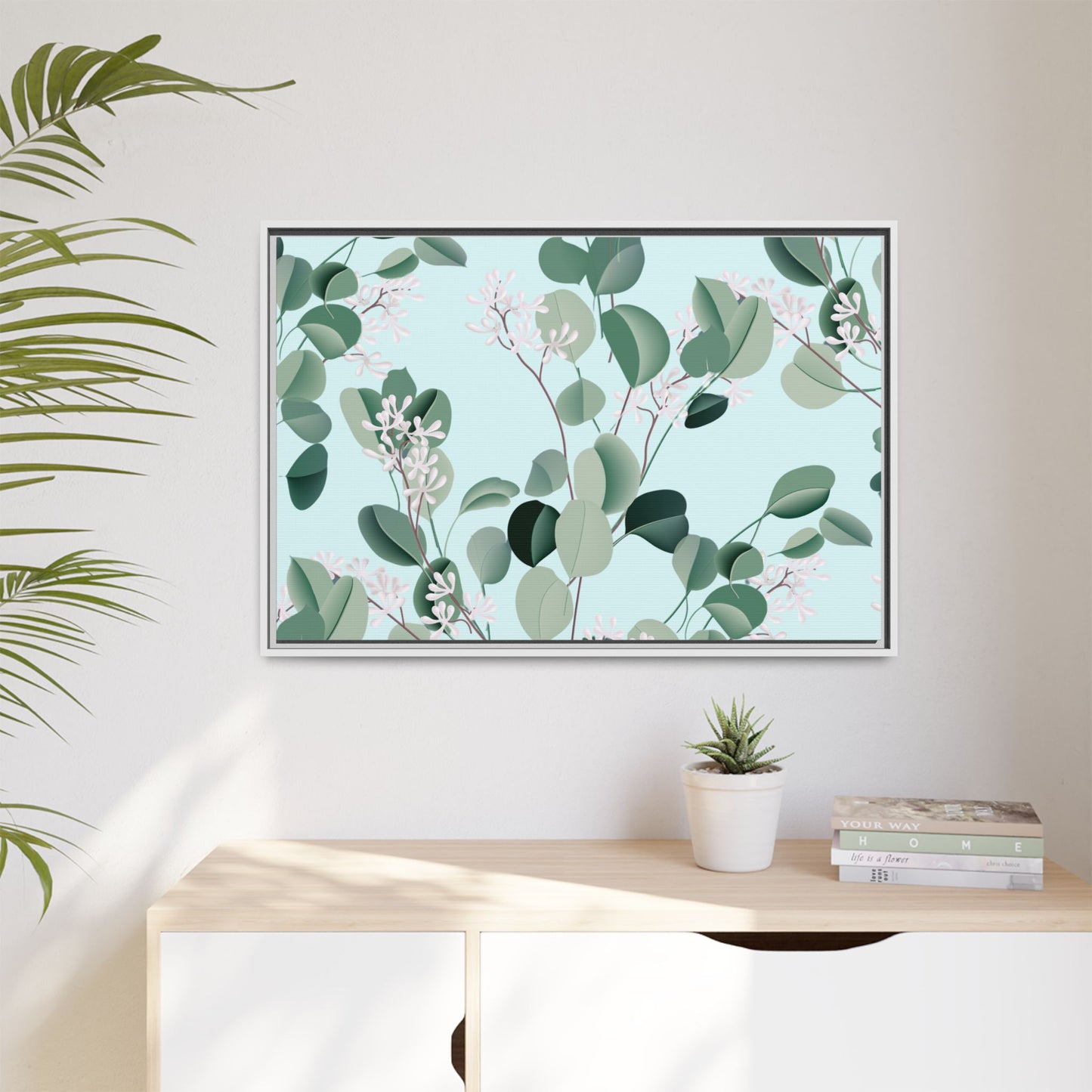 Spa Day Framed Matte Canvas Art - Multiple Frame Colors & Size Options