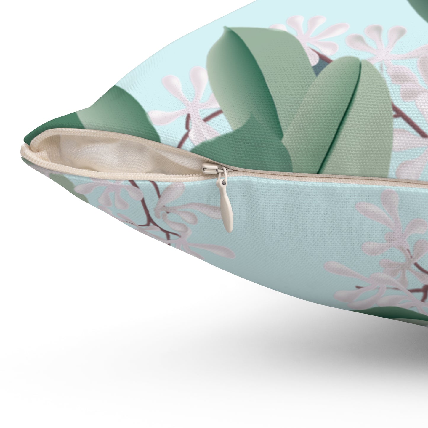 Spa Day Printed Square Pillow Cover with Insert - Multiple Sizes (14"x14", 16"x16", 18"x18", 20"x20"), Includes insert and zipper closure