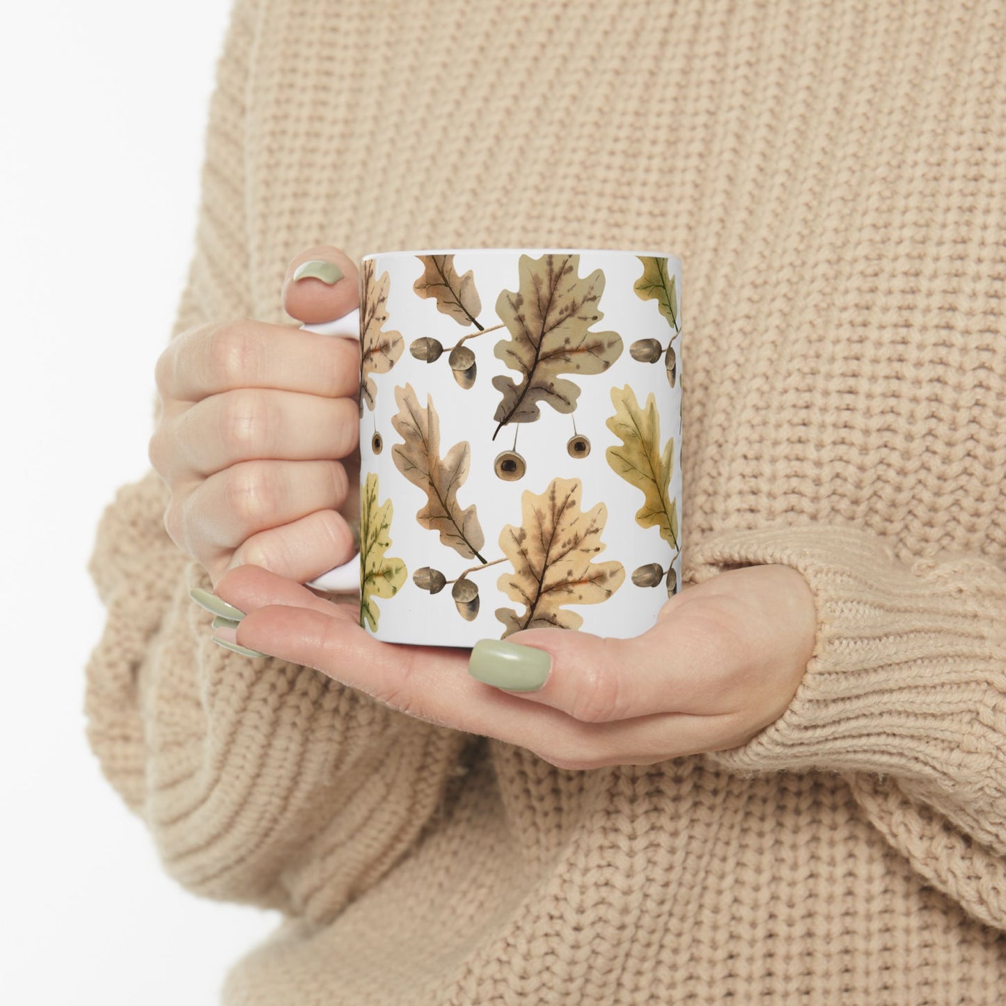 Oak Leaves Ceramic Mug - 11 oz. & 15 oz. options