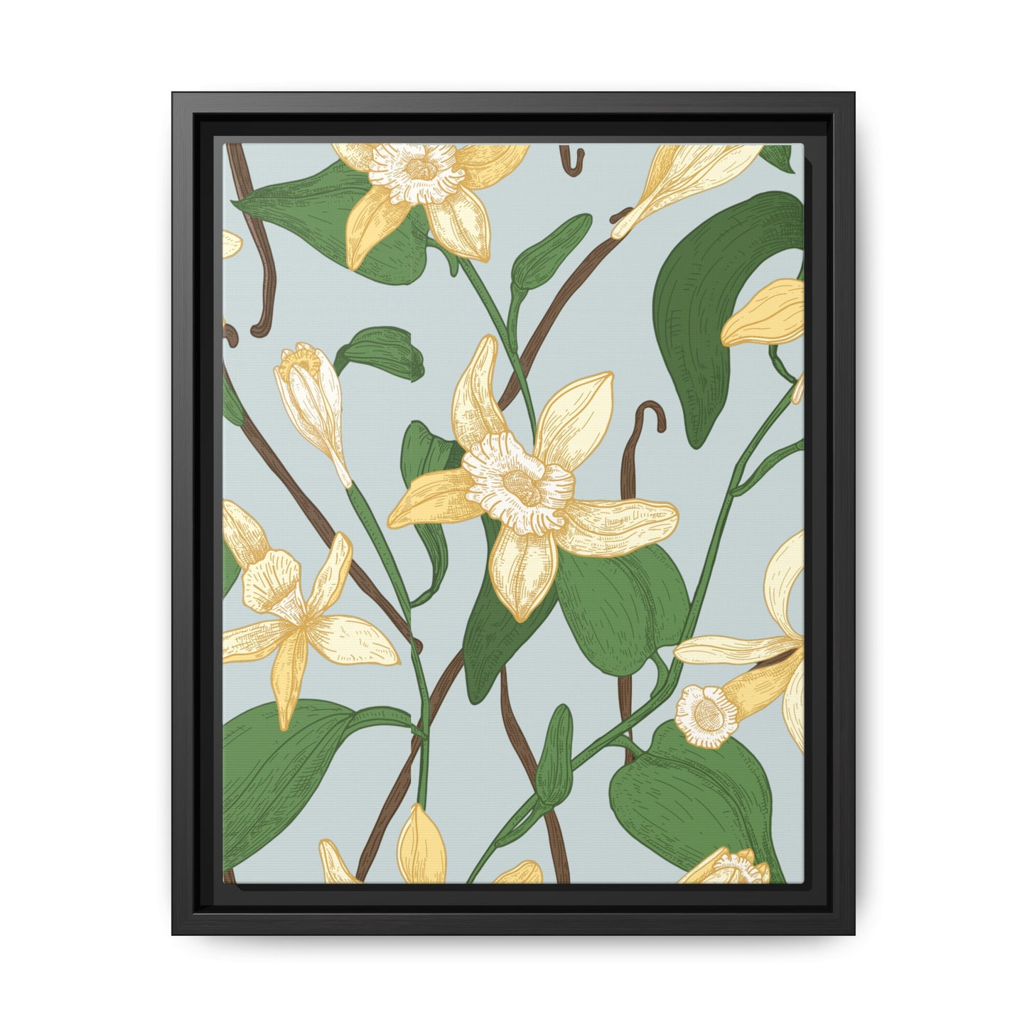 Vanilla Bean Framed Matte Canvas Art - Multiple Frame Colors & Size Options