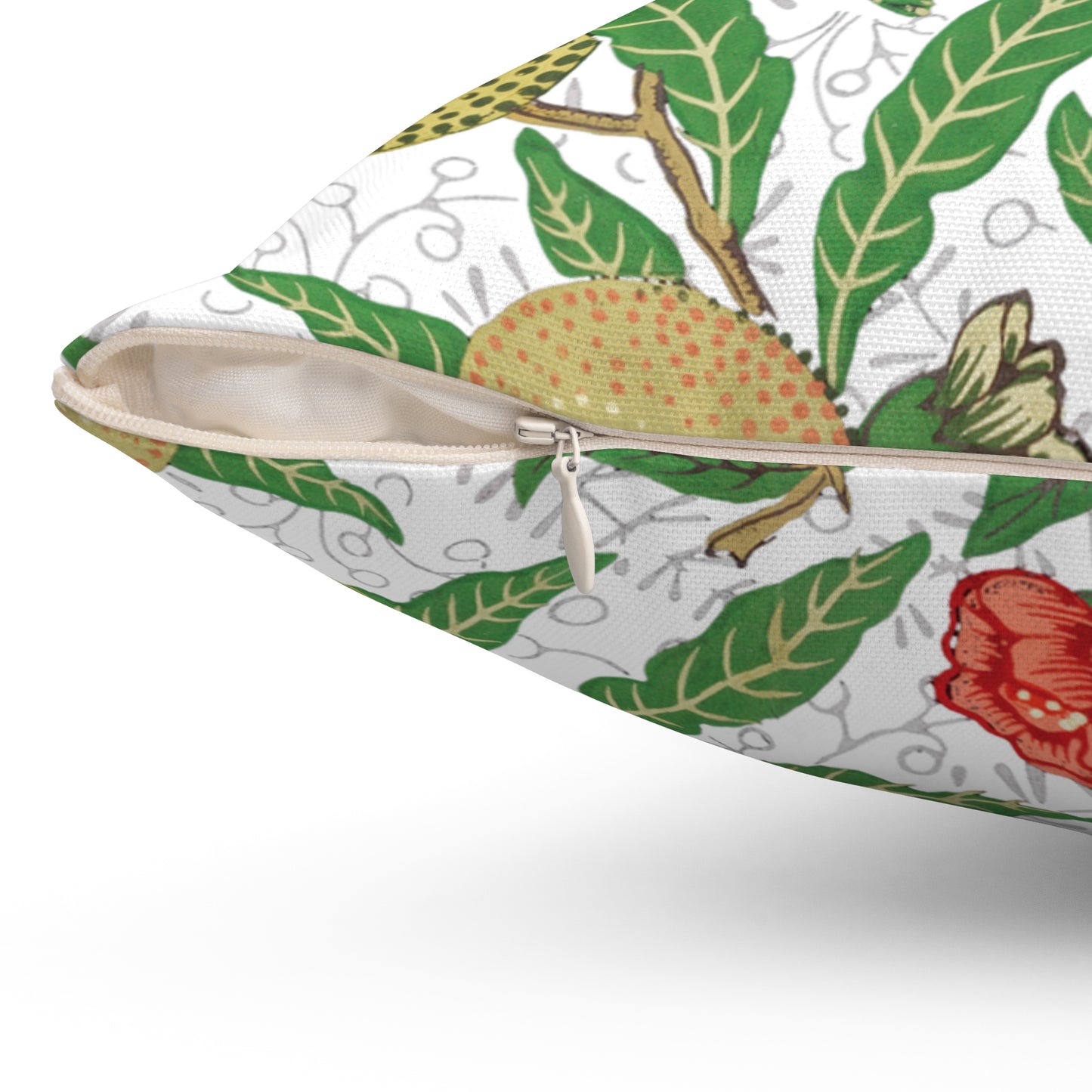 Lemon Verbena Printed Square Pillow Cover with Insert - Multiple Sizes (14"x14", 16"x16", 18"x18", 20"x20"), Includes insert and zipper closure