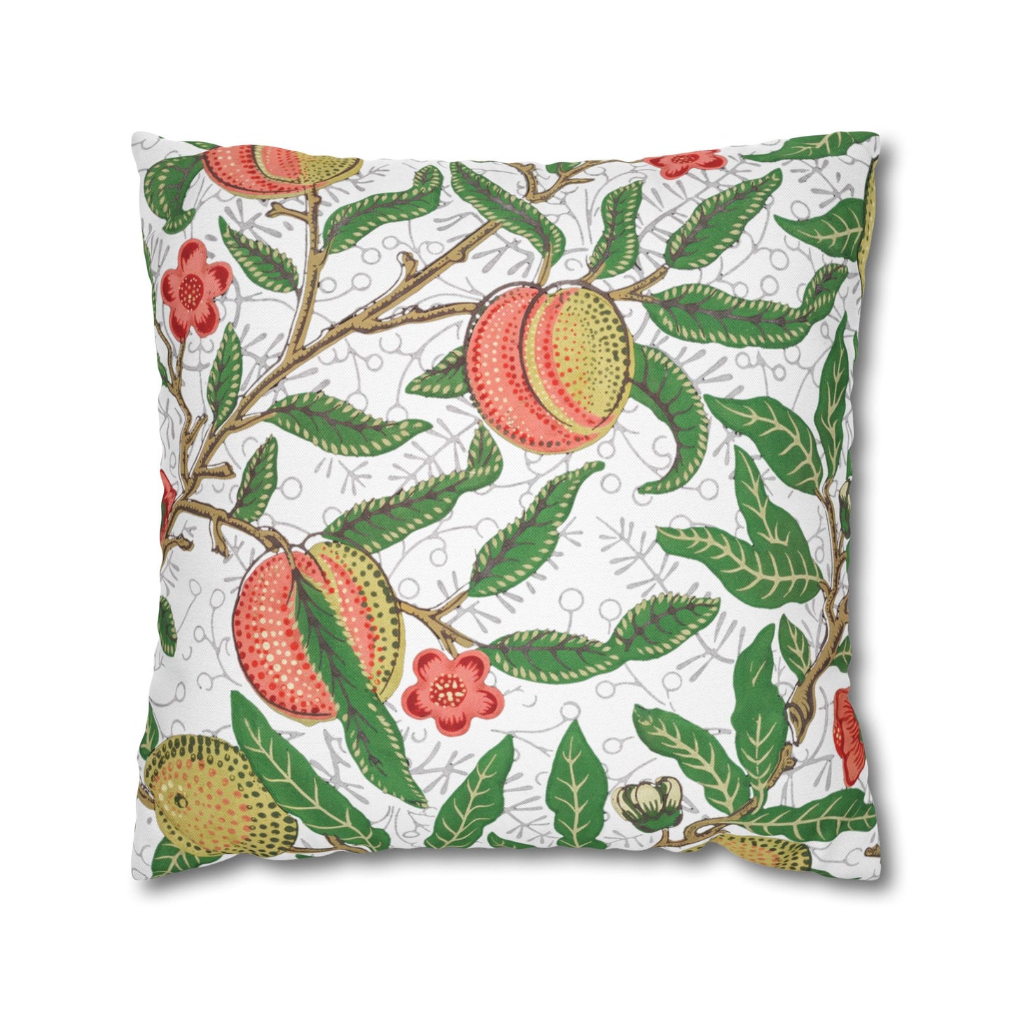 Lemon Verbena Printed Square Pillow Cover (No Insert) - Multiple Sizes (14"x14", 16"x16", 18"x18", 20"x20"), Includes zipper closure