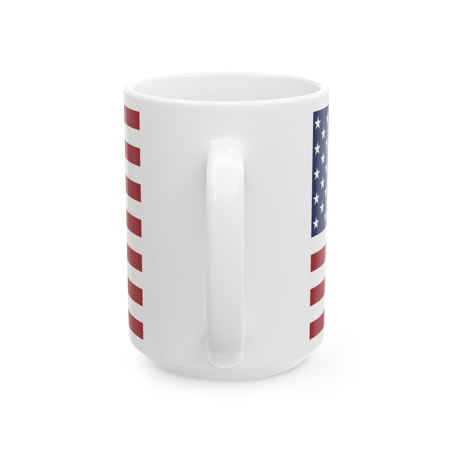 American Flag Mug - 11 oz. & 15 oz. size options - Patriotic Ceramic Mug | USA Flag Design for Coffee Lovers, 4th of July Gift, Home Decor, Tea Drinkware, Independence Day Celebration