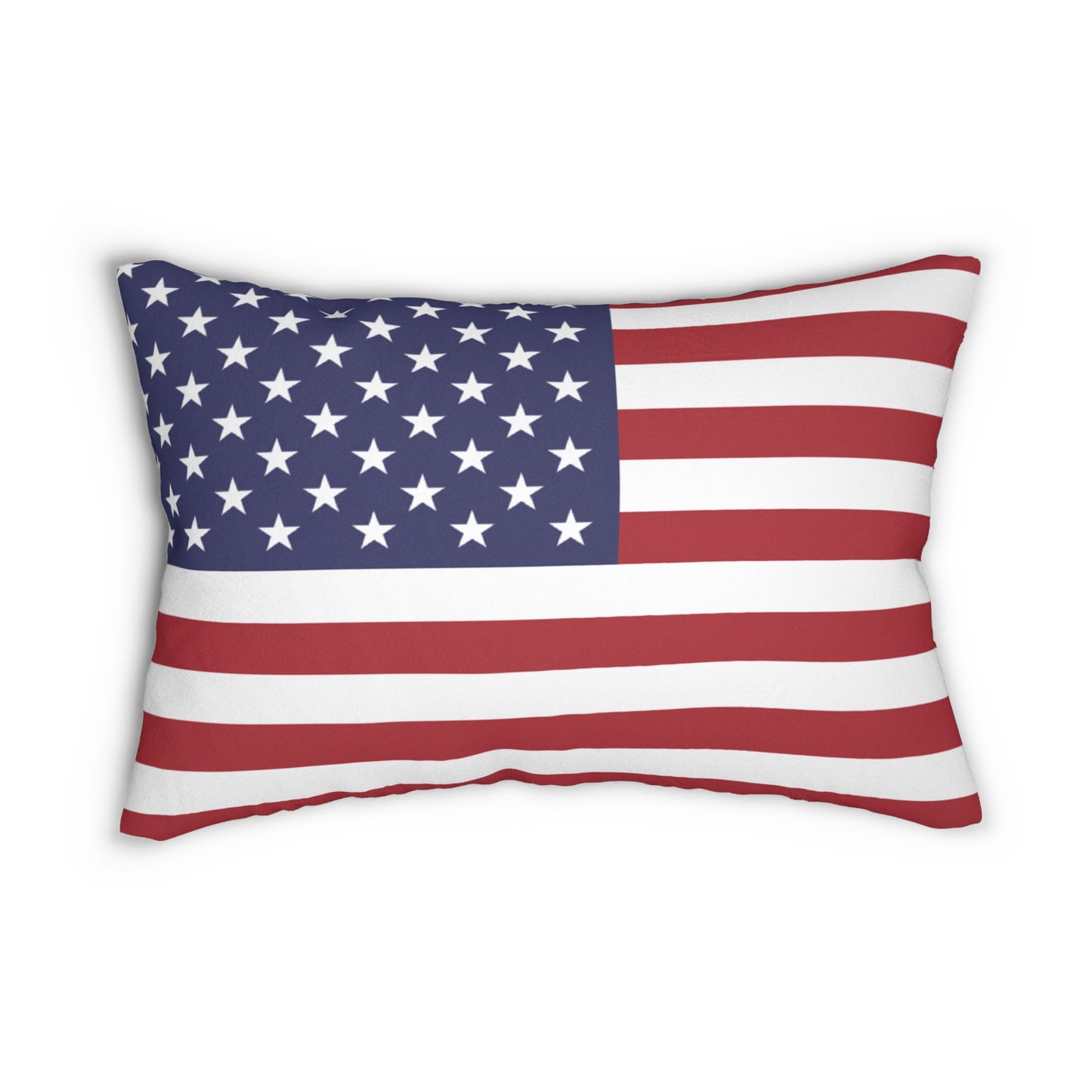 American Flag Lumbar Pillow - Cozy Living Room Decor, Decorative Throw Pillow, Independence Day Accent, Patriotic Home Accessory