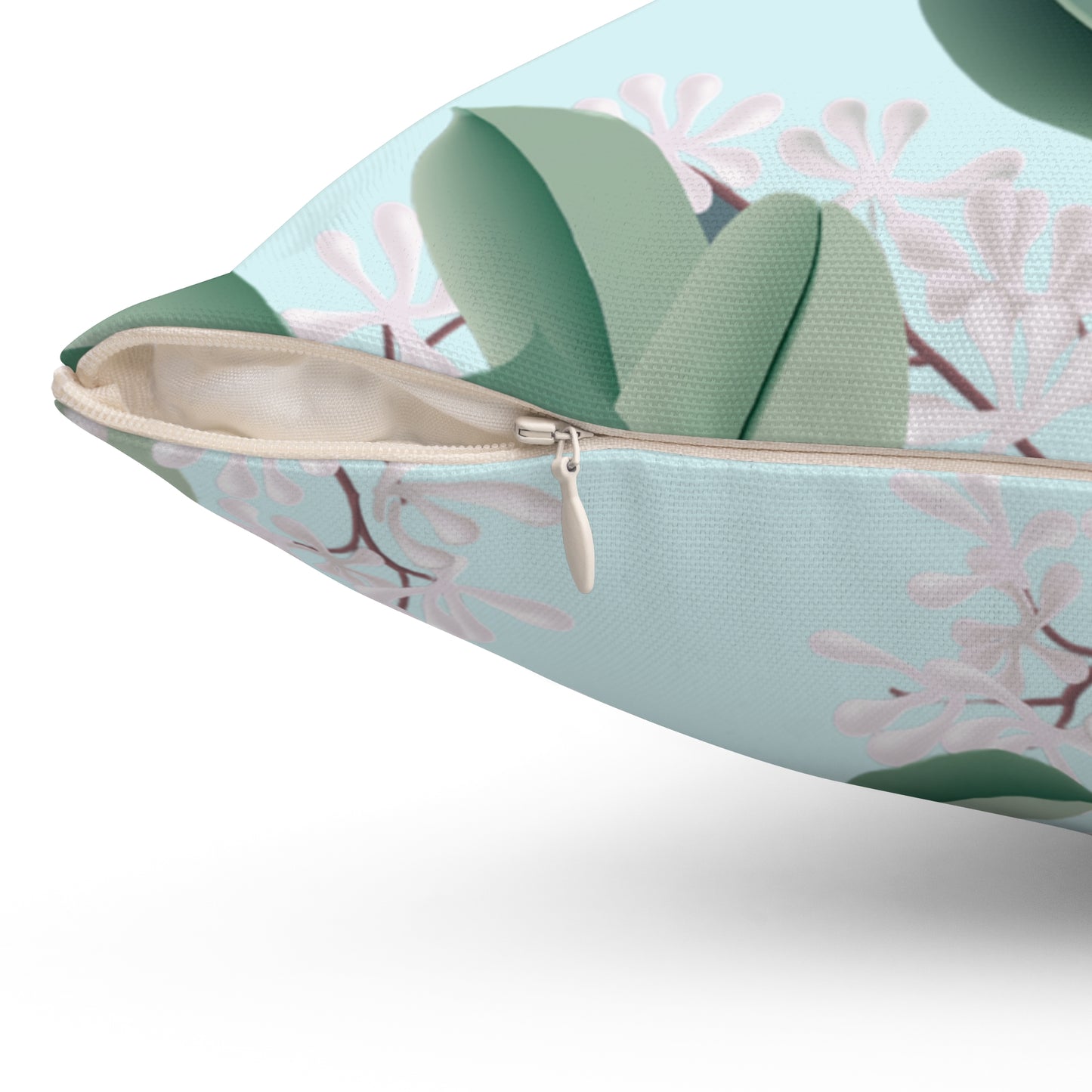 Spa Day Printed Square Pillow Cover with Insert - Multiple Sizes (14"x14", 16"x16", 18"x18", 20"x20"), Includes insert and zipper closure