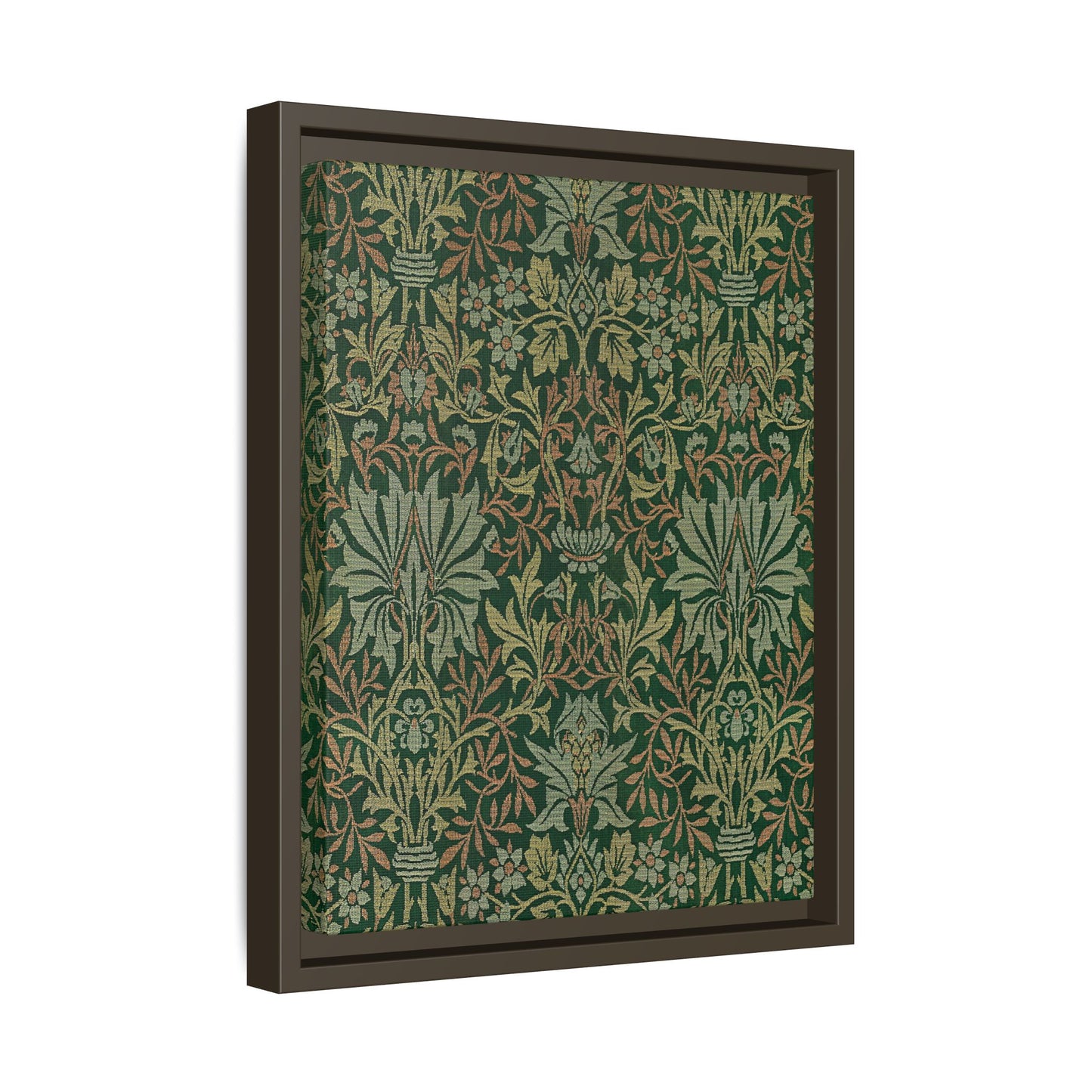 Flower Garden Framed Matte Canvas Art - Multiple Frame Colors & Size Options