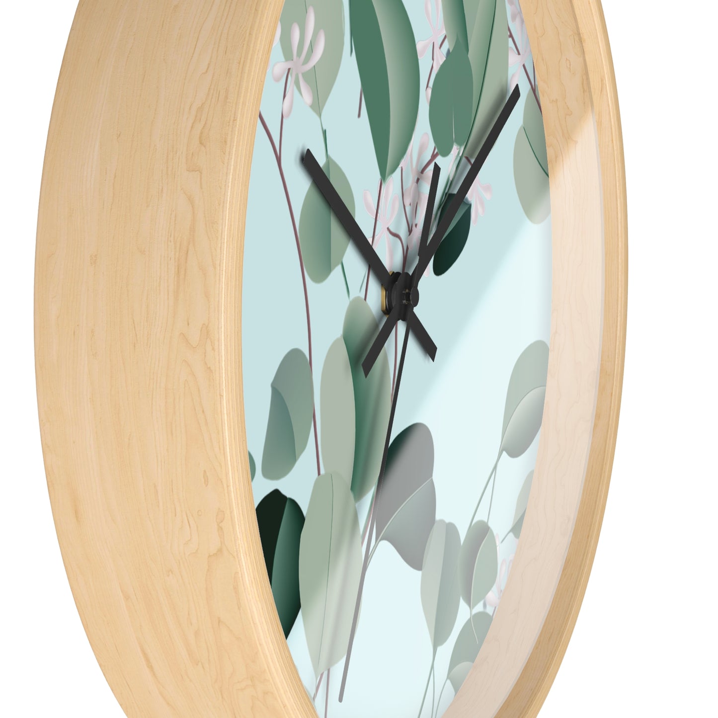 Spa Day Wall Clock - Select from Black, White or Natural Wood Color