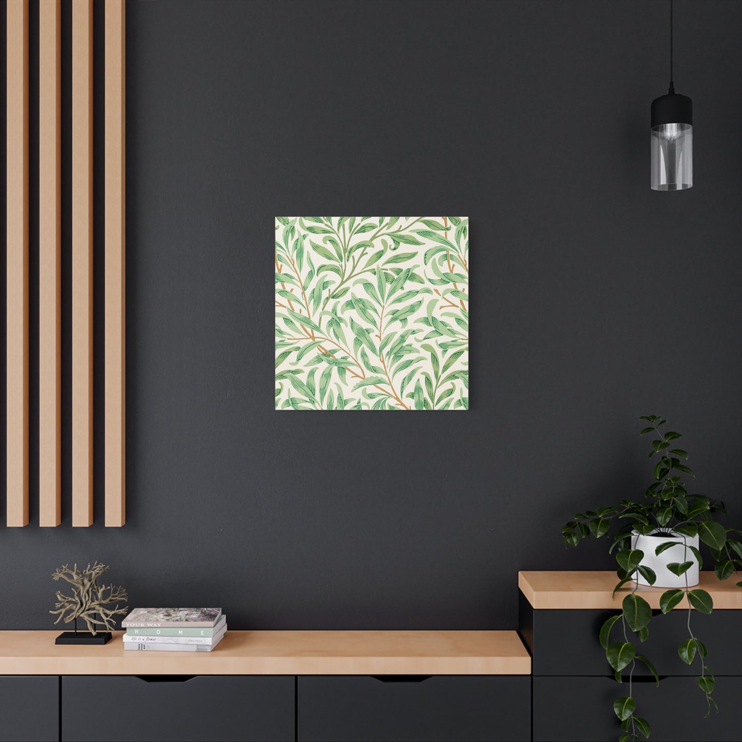 Willow Boughs Canvas Art Print - Multiple Sizing Options - Botanical Wall Art, Leafy Decor, Nature-Inspired Canvas, Modern Home Decor, Gift for Nature Lovers, Housewarming Gift