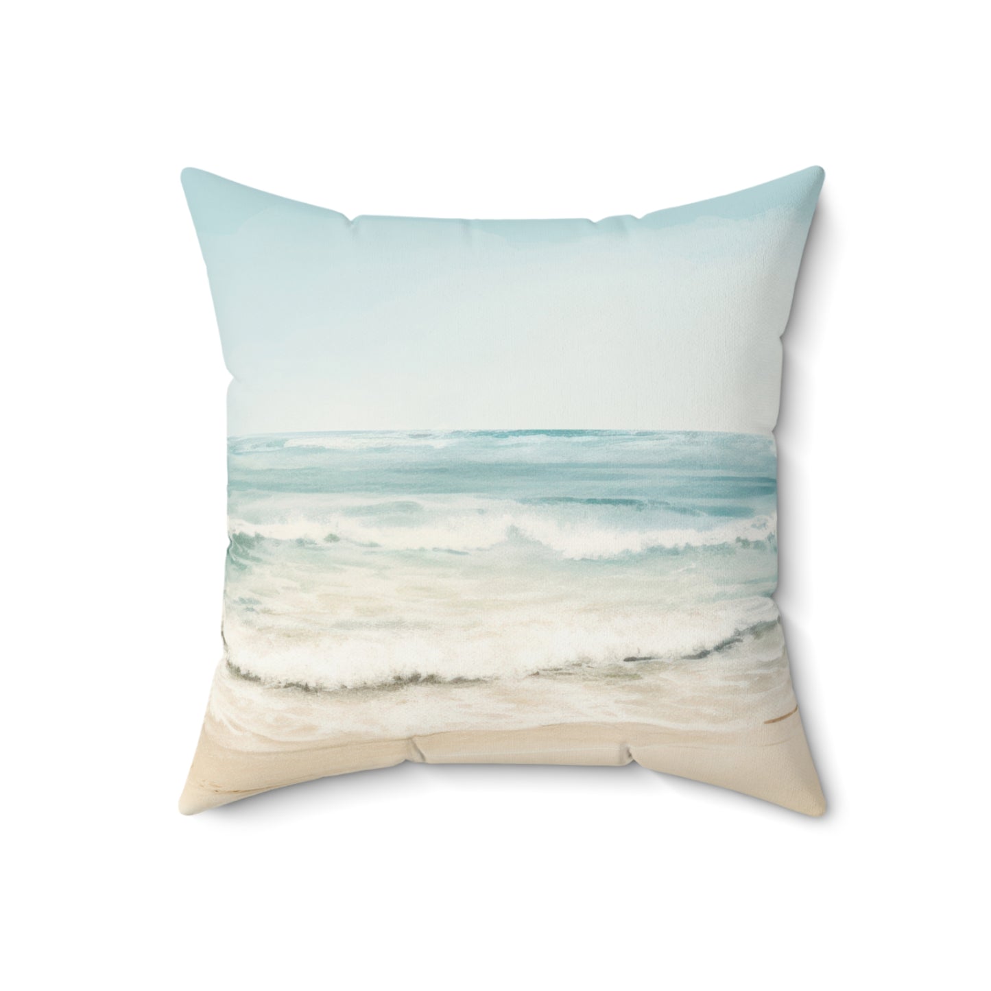 Ocean Breeze Printed Square Pillow Cover with Insert - Multiple Sizes (14"x14", 16"x16", 18"x18", 20"x20"), Includes insert and zipper closure