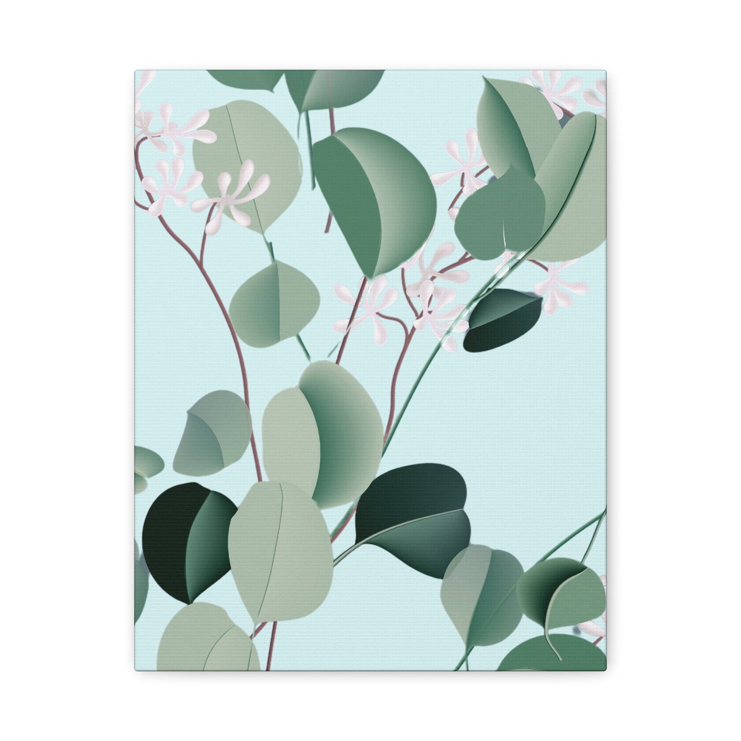 Spa Day Canvas Art Print - Multiple Sizing Options, Eucalyptus Botanical Canvas Wall Art, Nature-Inspired Artwork, Spring Decoration