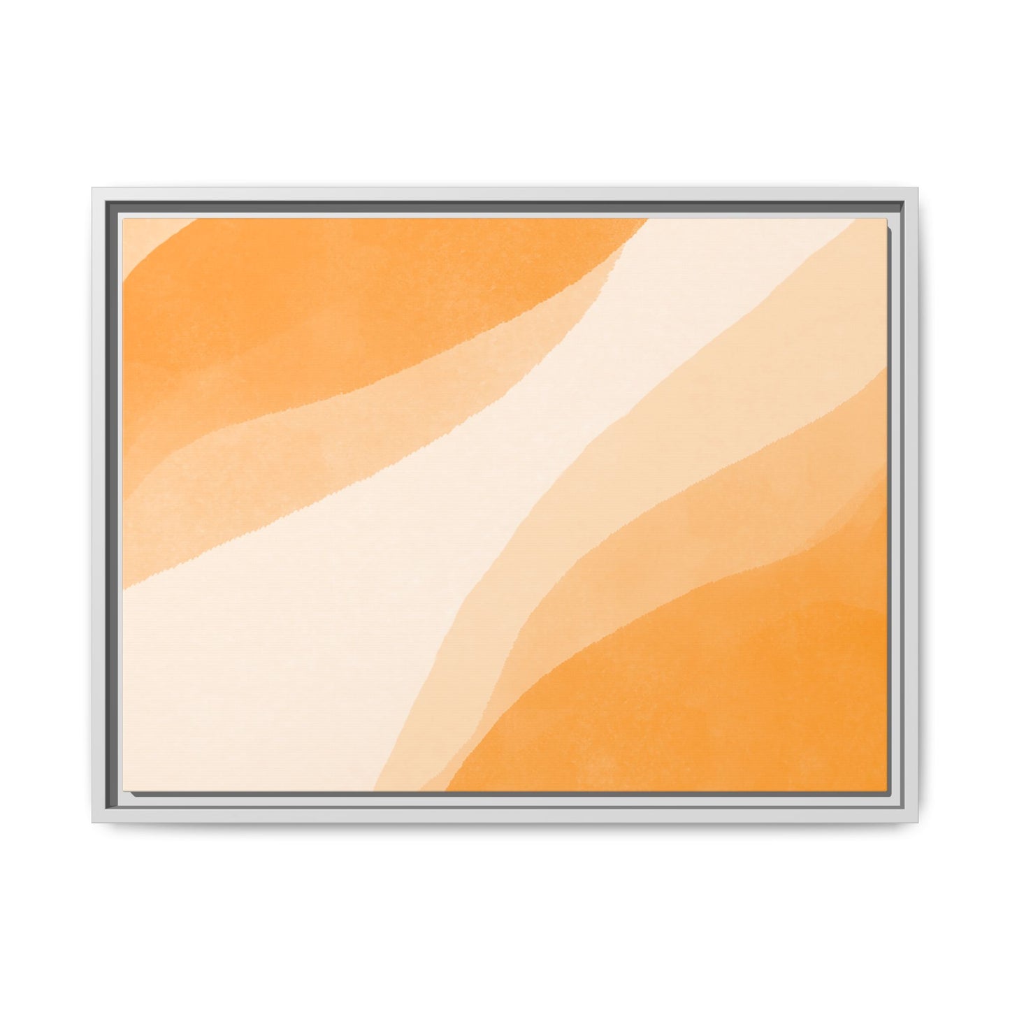 Orange Creamsicle Framed Matte Canvas Art - Multiple Frame Colors & Size Options