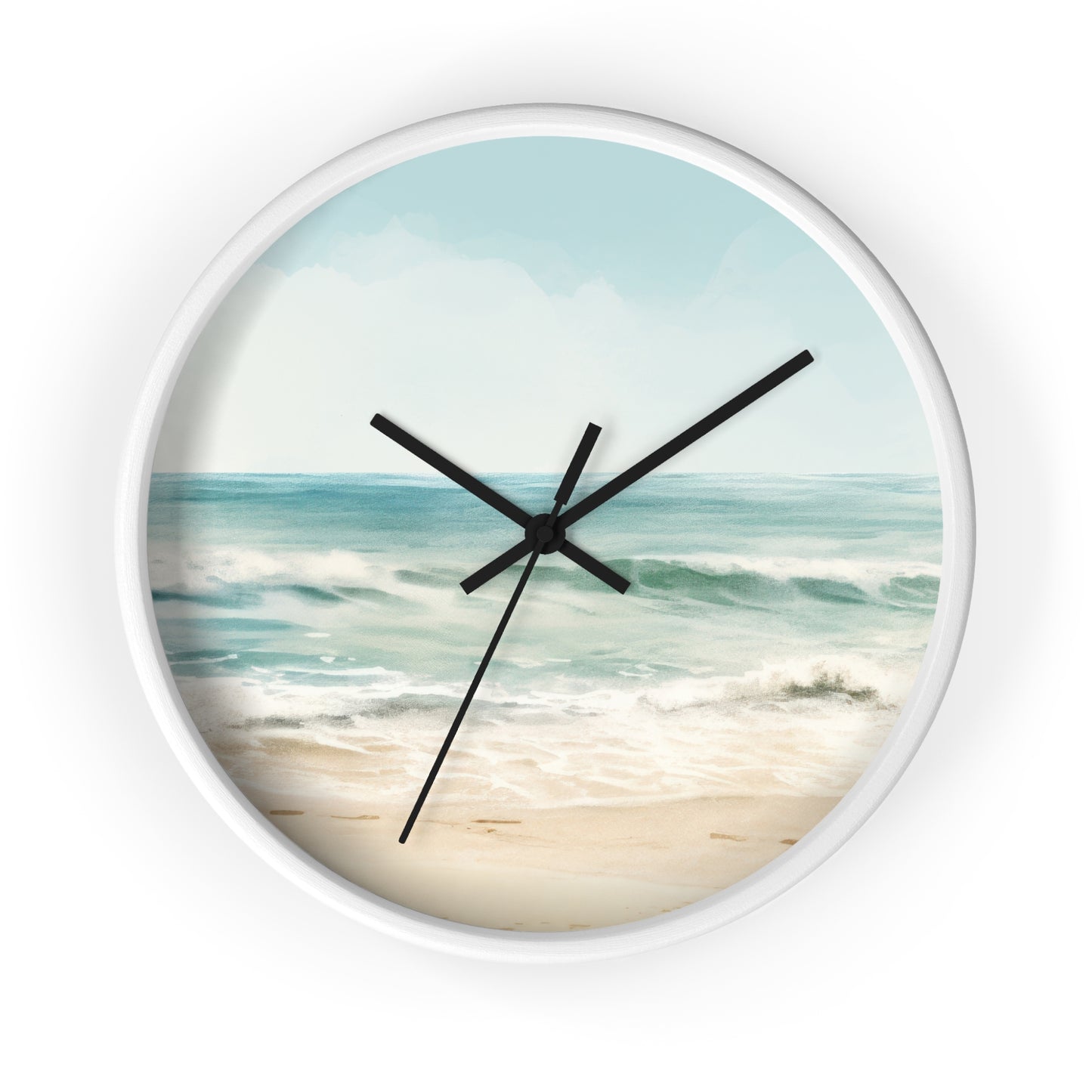 Ocean Breeze Wall Clock - Select from Black, White or Natural Wood Color