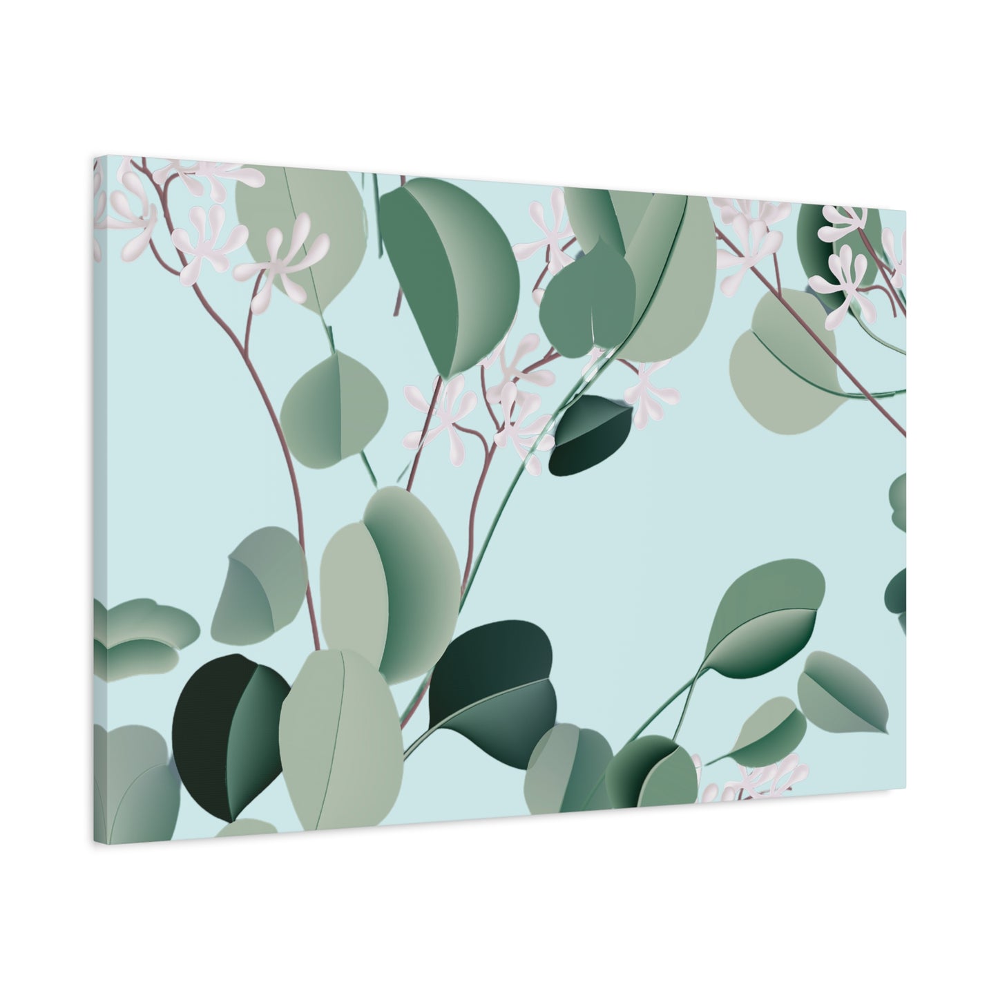 Spa Day Canvas Art Print - Multiple Sizing Options, Eucalyptus Botanical Canvas Wall Art, Nature-Inspired Artwork, Spring Decoration