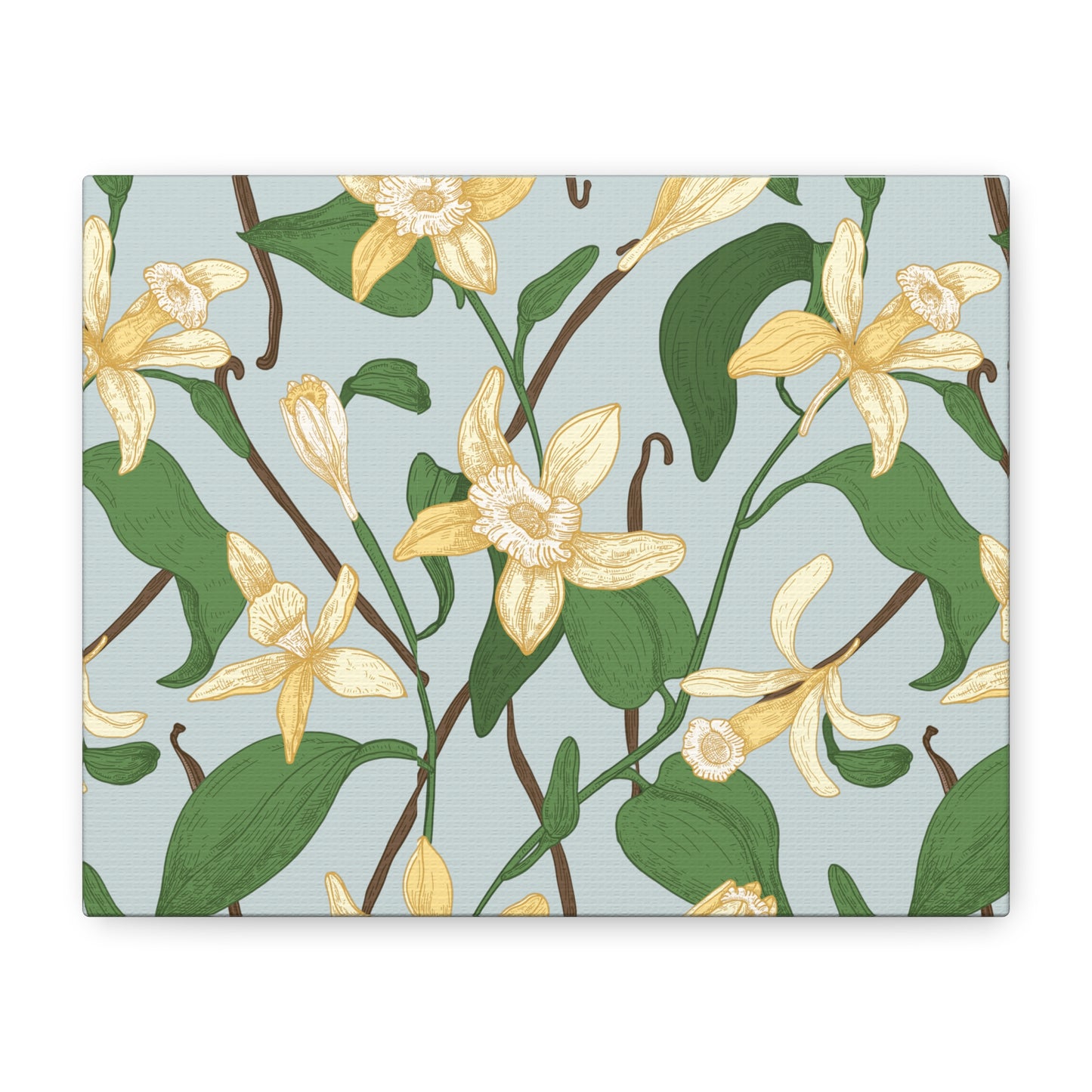Vanilla Bean Canvas Art Print - Multiple Sizing Options - Vanilla Floral Canvas Wall Art, Botanical Home Decor, Spring Decoration, Gift for Her