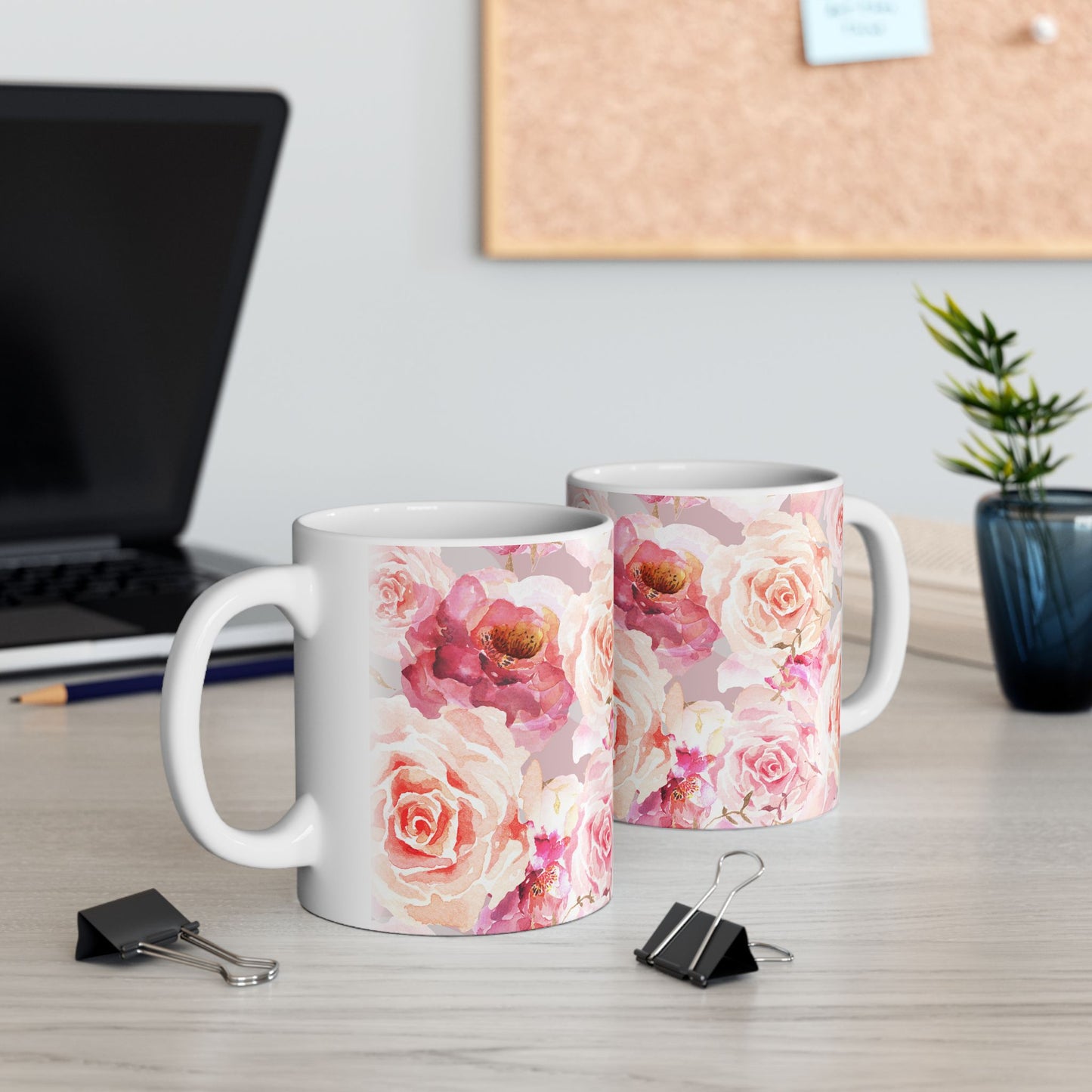 Bohemian Rose Ceramic Mug - 11 oz. & 15 oz. options