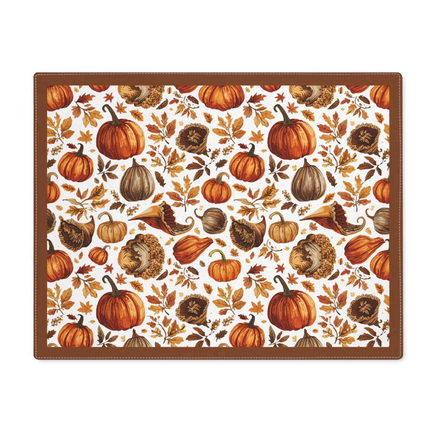 Thanksgiving Harvest Placemat 18" × 14" Cotton Twill Placemat, Thanksgiving Table Decor, Rustic Fall Decor, Thanksgiving Placemat, Farmhouse Table Decor - Priced per placemat