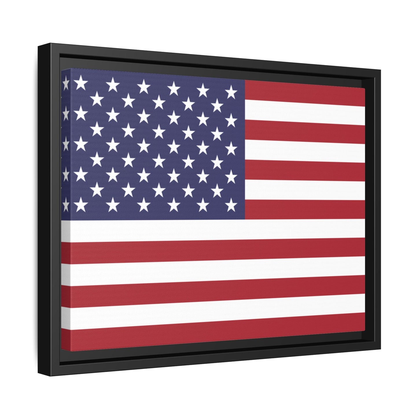 American Flag Framed Canvas Wall Art, Multiple Sizing Options with 1.25" depth - Patriotic Home Decor, USA Flag Artwork, Independence Day Decoration, Gift for Veterans