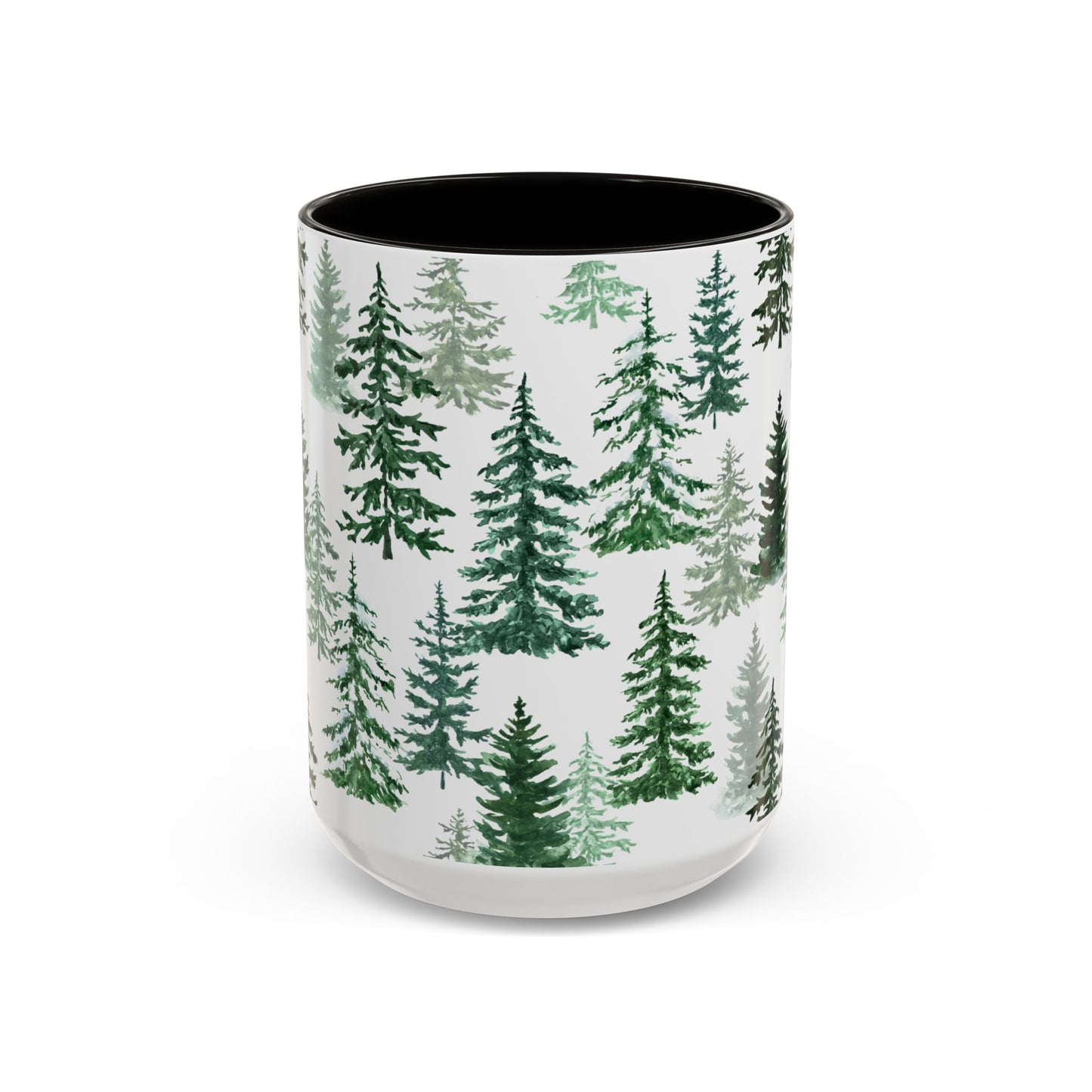 Fraser Fir Mug, 11 oz. & 15 oz. size options, Black or Green options - Christmas Mugs, Winter Coffee Mug, Christmas Coffee Cup Gift