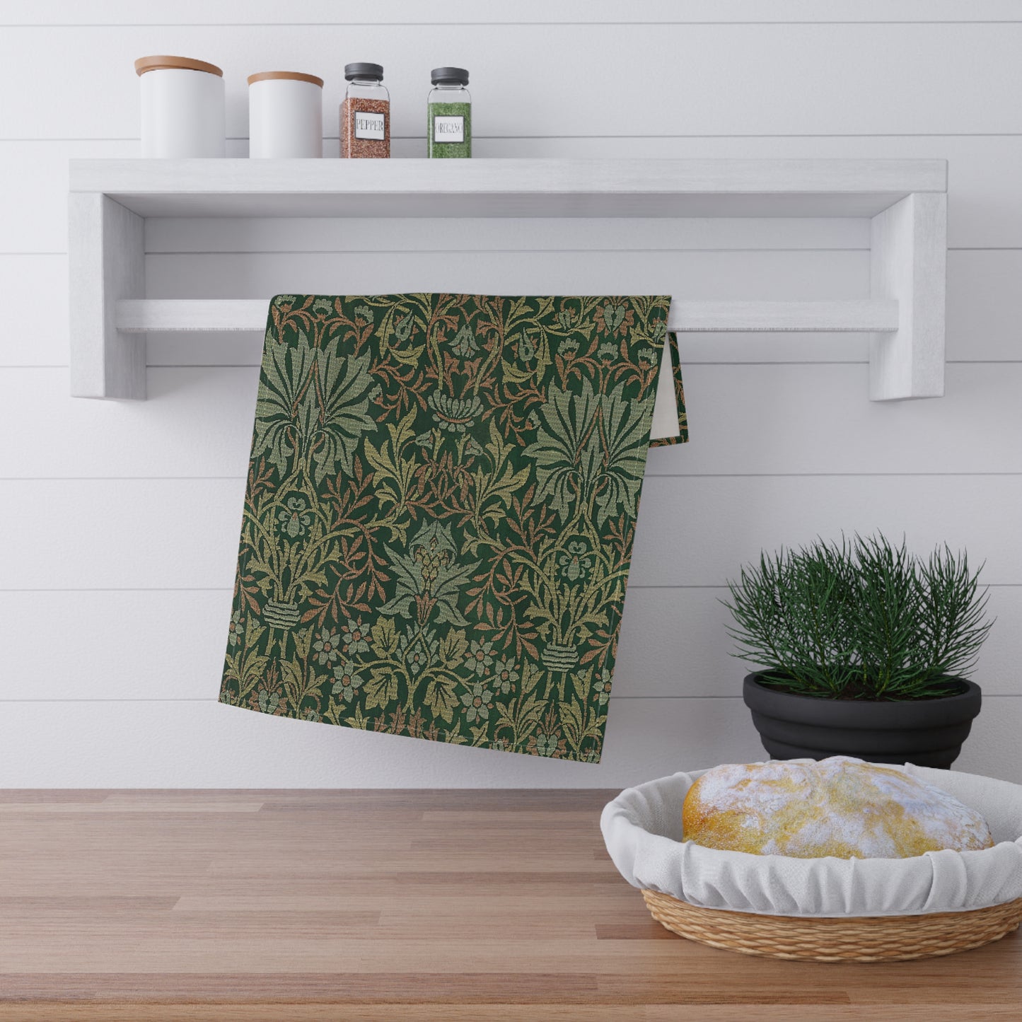 Flower Garden Printed Tea Towels - 100% Cotton Twill, 18" x 30"
