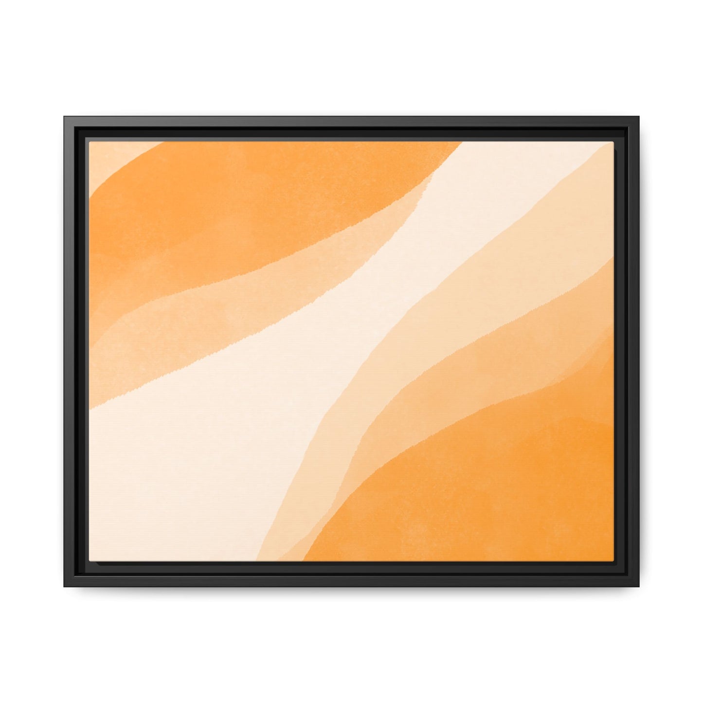 Orange Creamsicle Framed Matte Canvas Art - Multiple Frame Colors & Size Options