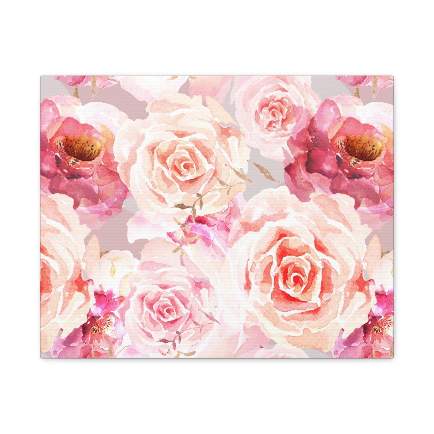Bohemian Rose Canvas Wall Art Print - Multiple Sizing Options - Floral Canvas Wall Art, Beautiful Rose Blossom Decor, Home Decoration, Gift for Her, Wedding Present, Art for Living Room