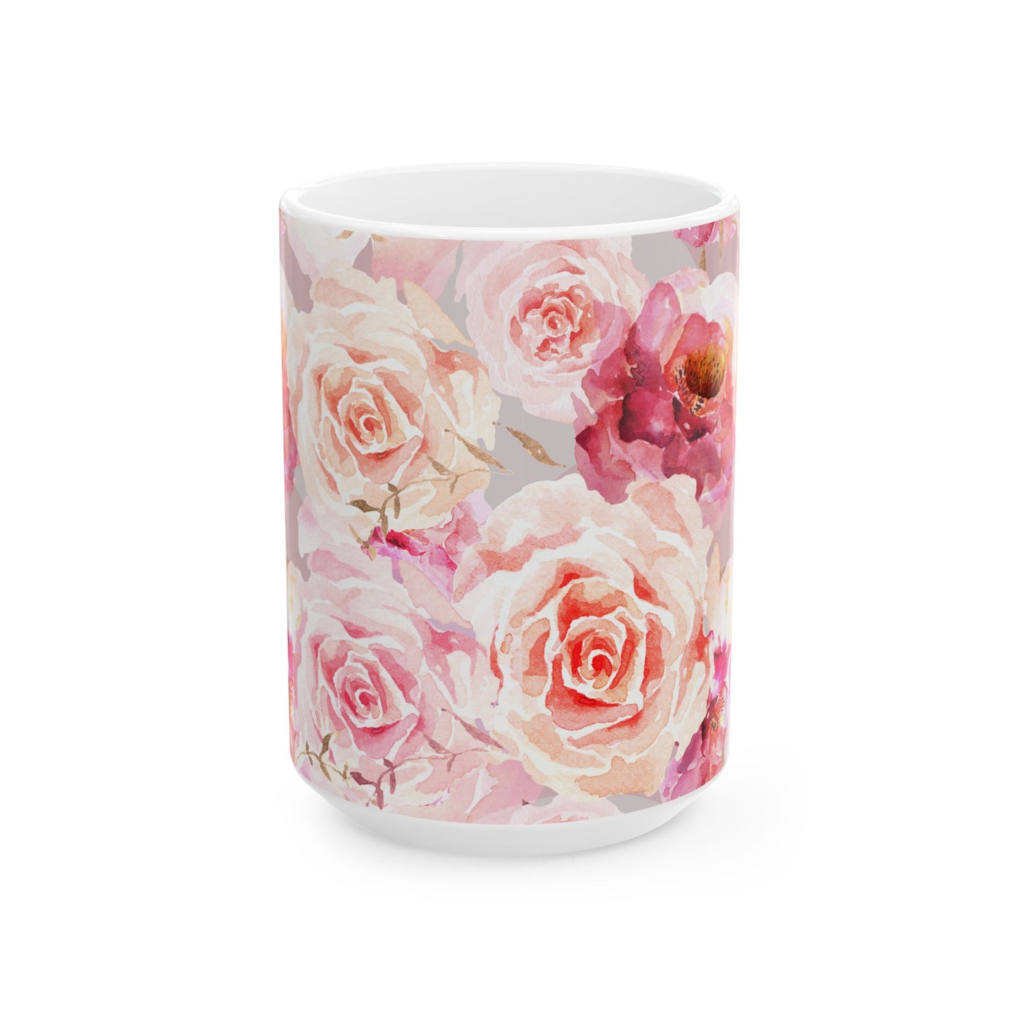 Bohemian Rose Ceramic Mug - 11 oz. & 15 oz. options