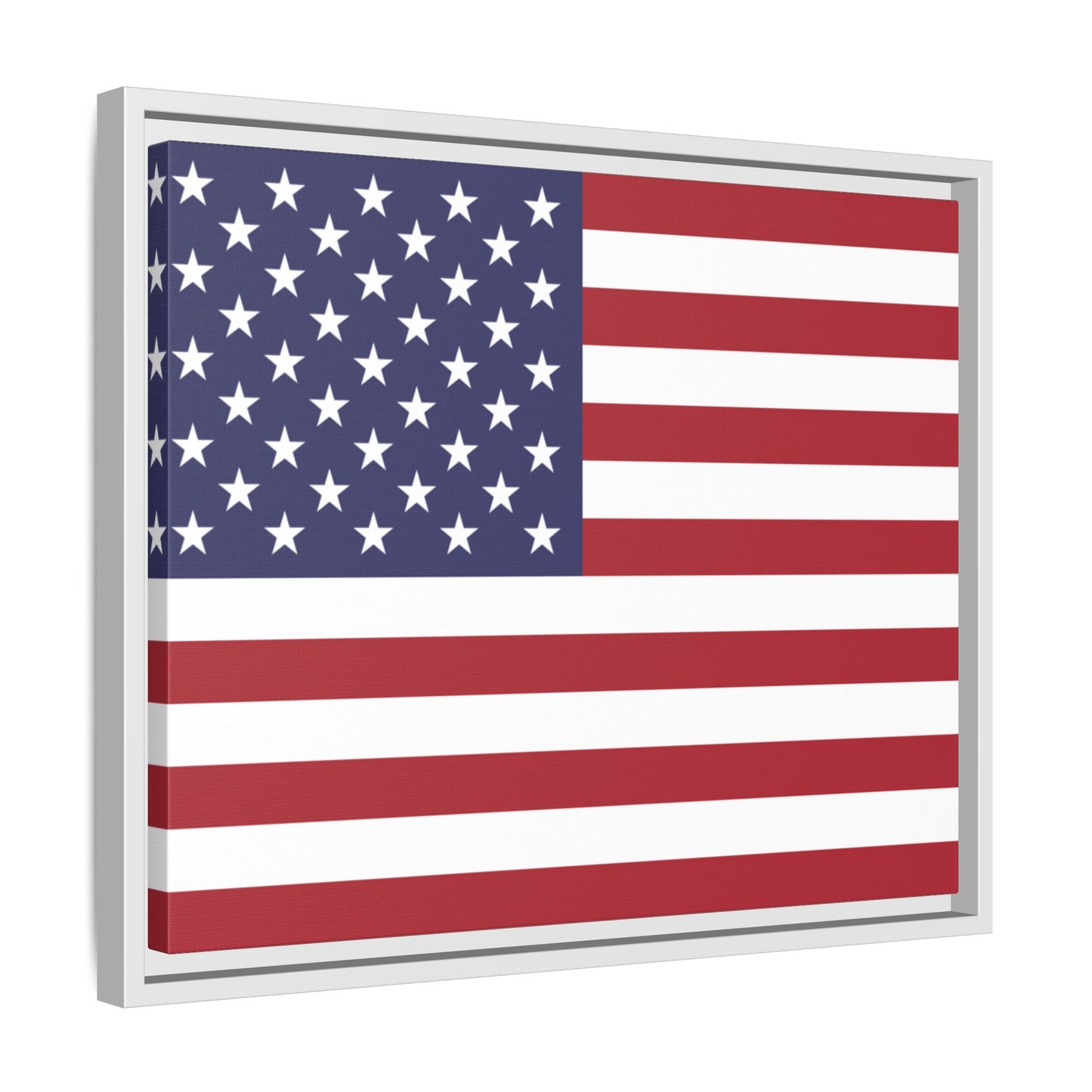 American Flag Framed Canvas Wall Art, Multiple Sizing Options with 1.25" depth - Patriotic Home Decor, USA Flag Artwork, Independence Day Decoration, Gift for Veterans
