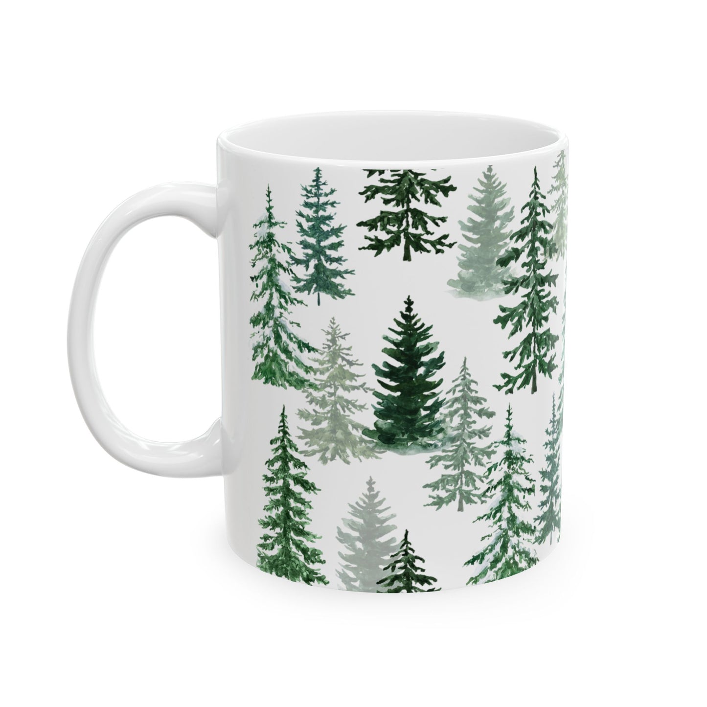 Fraser Fir Mug - 11 oz. & 15 oz. options, Christmas Mugs, Winter Coffee Mug, Christmas Coffee Cup Gift