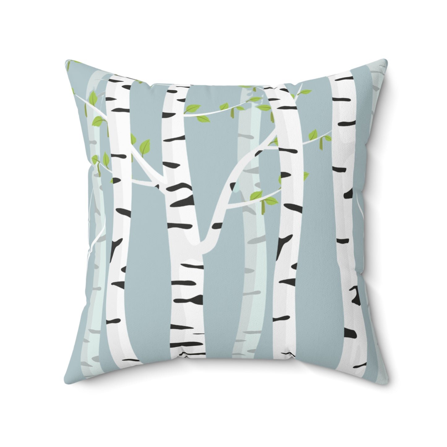 White Birch Printed Square Pillow Cover with Insert - Multiple Sizes (14"x14", 16"x16", 18"x18", 20"x20"), Includes insert and zipper closure