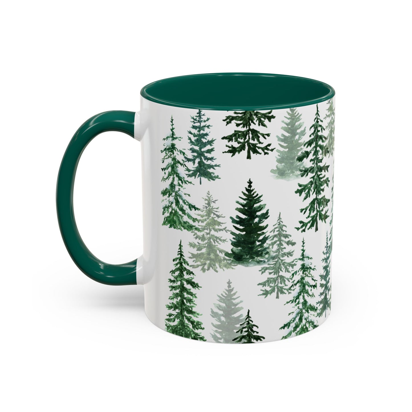 Fraser Fir Mug, 11 oz. & 15 oz. size options, Black or Green options - Christmas Mugs, Winter Coffee Mug, Christmas Coffee Cup Gift