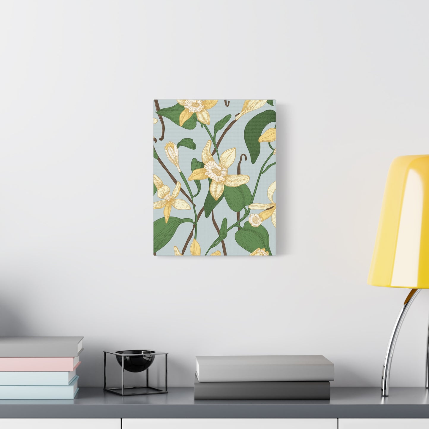 Vanilla Bean Canvas Art Print - Multiple Sizing Options - Vanilla Floral Canvas Wall Art, Botanical Home Decor, Spring Decoration, Gift for Her