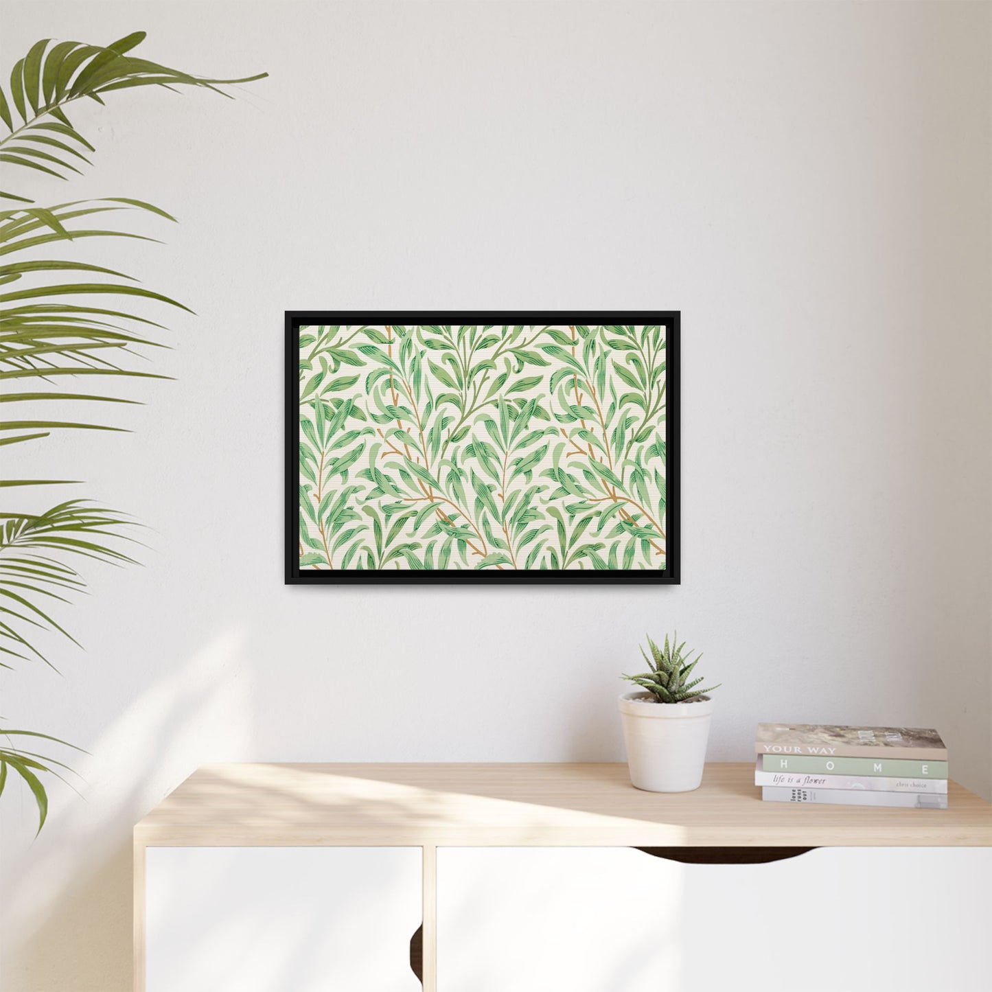 Willow Boughs Framed Matte Canvas Art - Multiple Frame Color & Size Options
