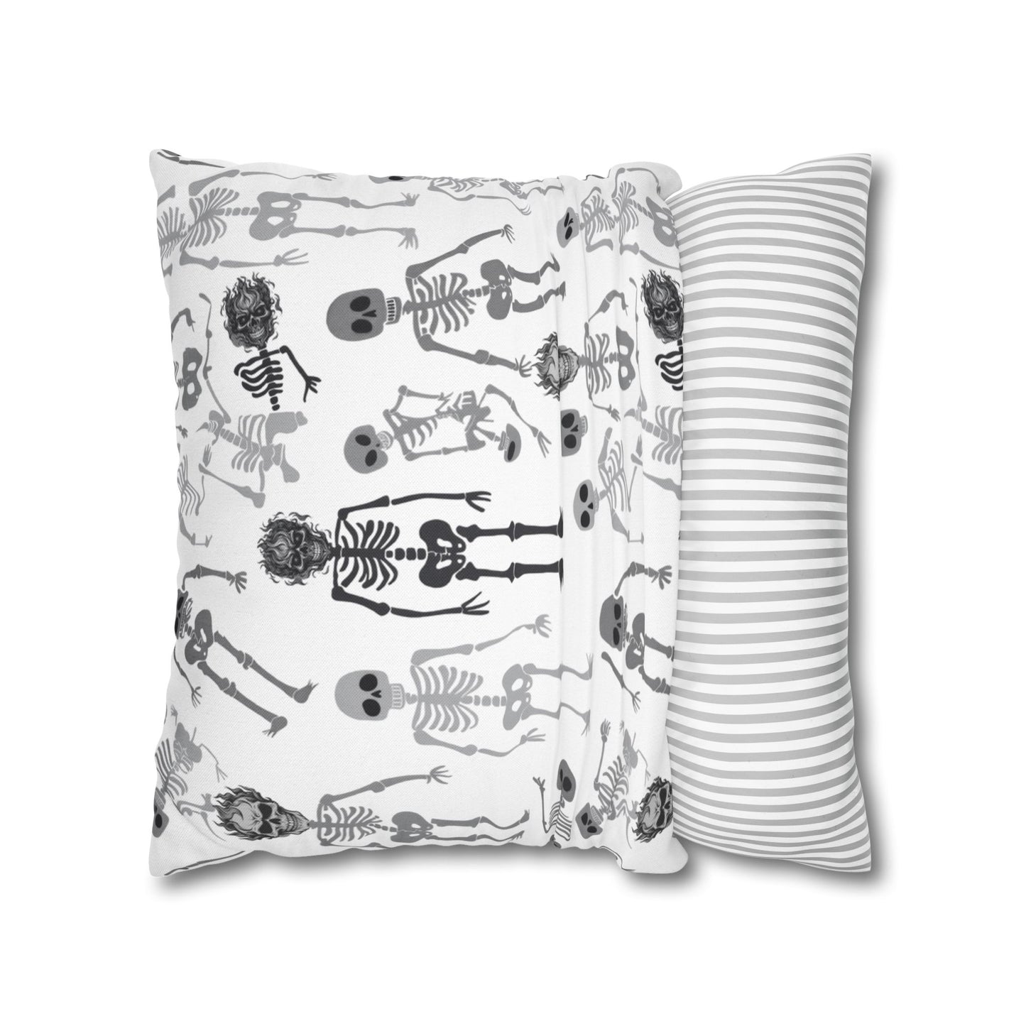 Skeletons Pillow Cover (no insert) - Multiple Sizes (14"x14", 16"x16", 18"x18", 20"x20") - Halloween Home Decor, Skeleton Throw Pillow, Halloween Throw Pillow Cover, Spooky Gift Idea, Unique Pillow Cover - Price for 1 pillow cover