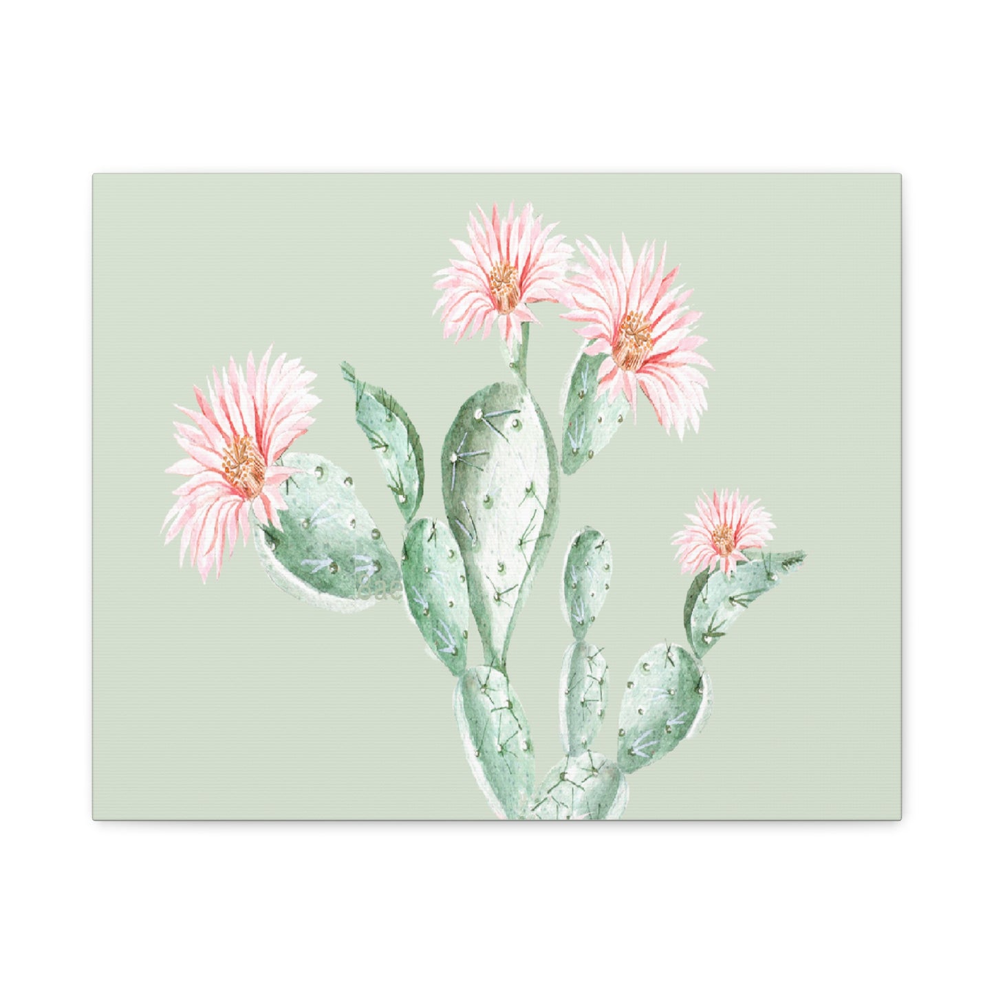 Cactus Flower Canvas Art Wall Print - Multiple Sizing Options - Cactus Floral Art Canvas, Western Home Decor, Nature Lovers Gift, Cactus Artwork
