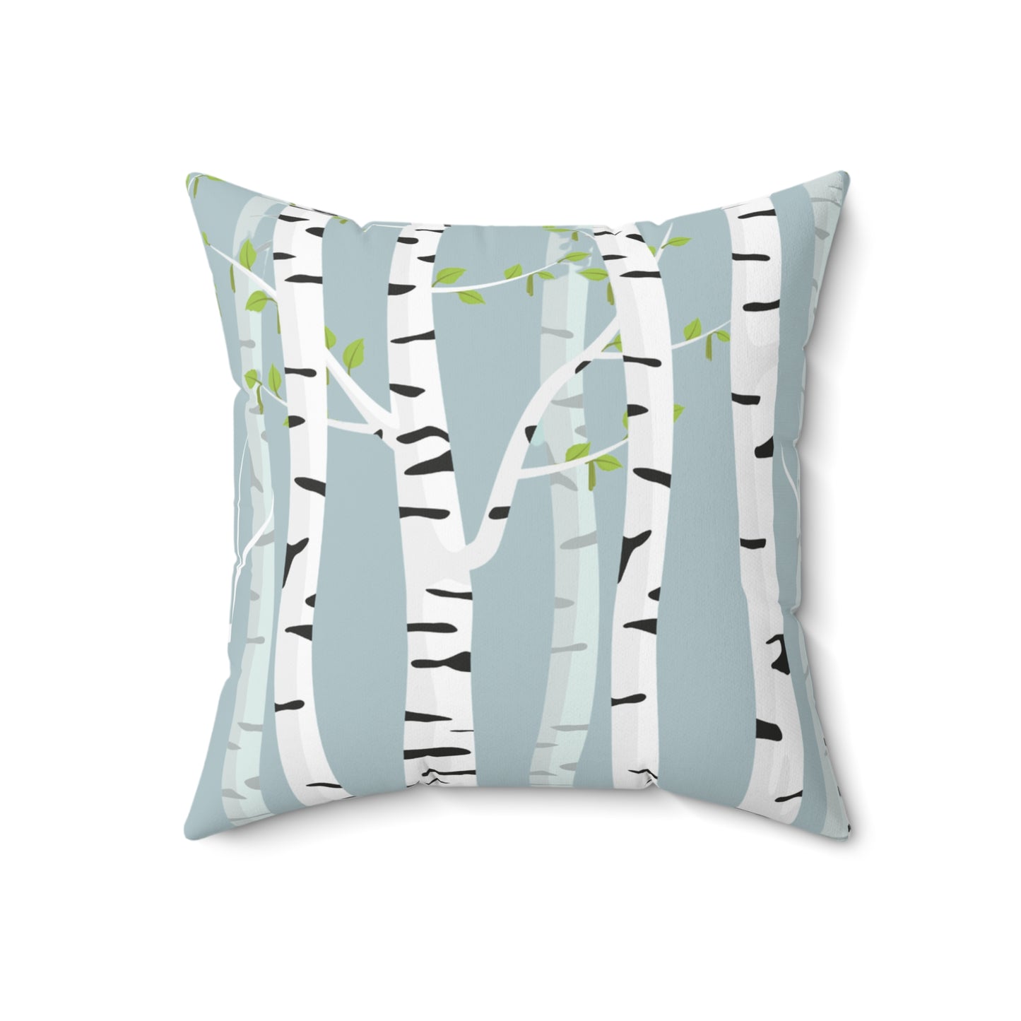 White Birch Printed Square Pillow Cover with Insert - Multiple Sizes (14"x14", 16"x16", 18"x18", 20"x20"), Includes insert and zipper closure