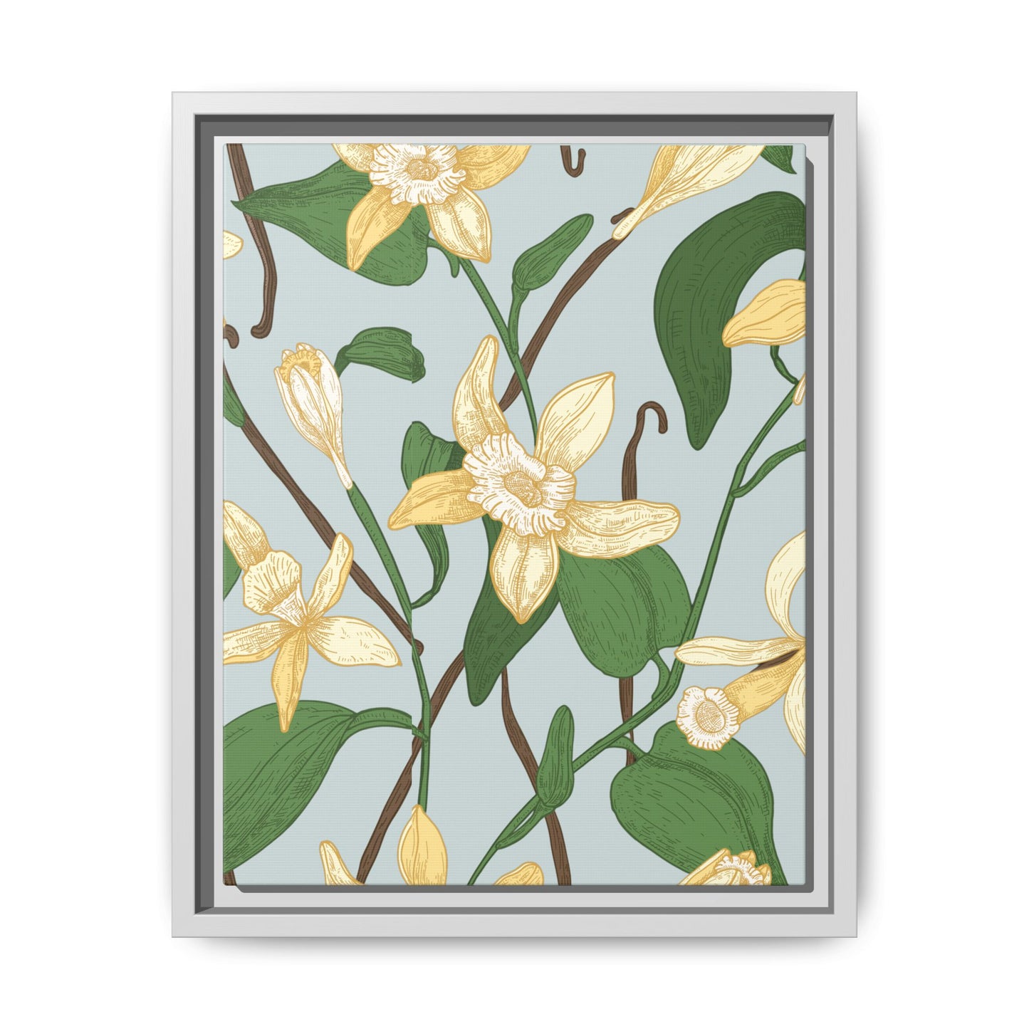 Vanilla Bean Framed Matte Canvas Art - Multiple Frame Colors & Size Options