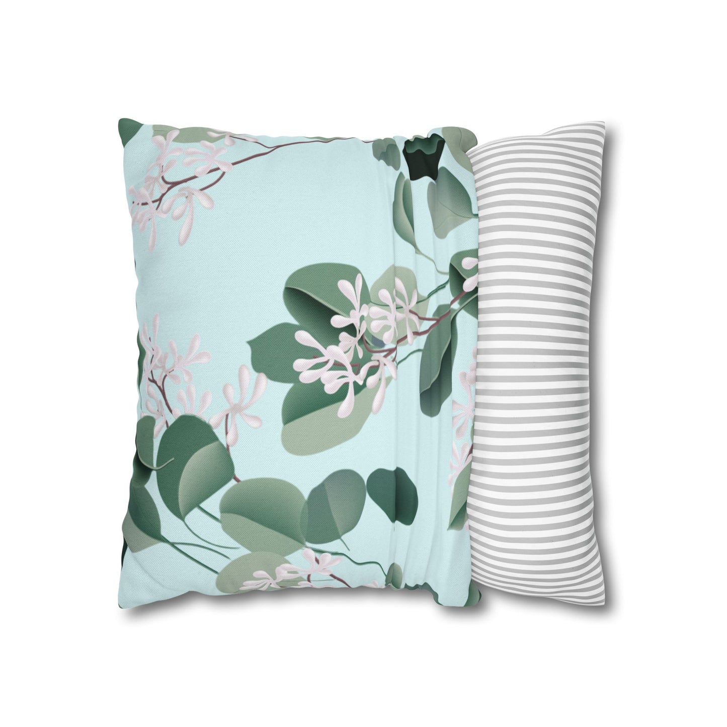 Spa Day Printed Square Pillow Cover (no insert) - Multiple Sizes (14"x14", 16"x16", 18"x18", 20"x20"), Includes zipper closure