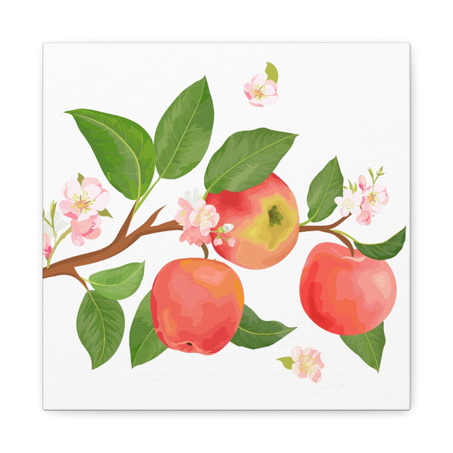 Apple Harvest Canvas Art Print - Multiple Sizing Options- Apple Blossom Canvas Art Print | Floral Wall Decor, Home Decoration, Gift for Nature Lovers, Spring Art
