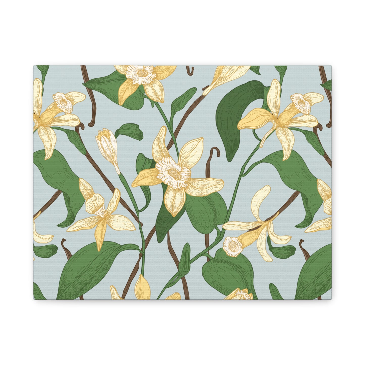 Vanilla Bean Canvas Art Print - Multiple Sizing Options - Vanilla Floral Canvas Wall Art, Botanical Home Decor, Spring Decoration, Gift for Her