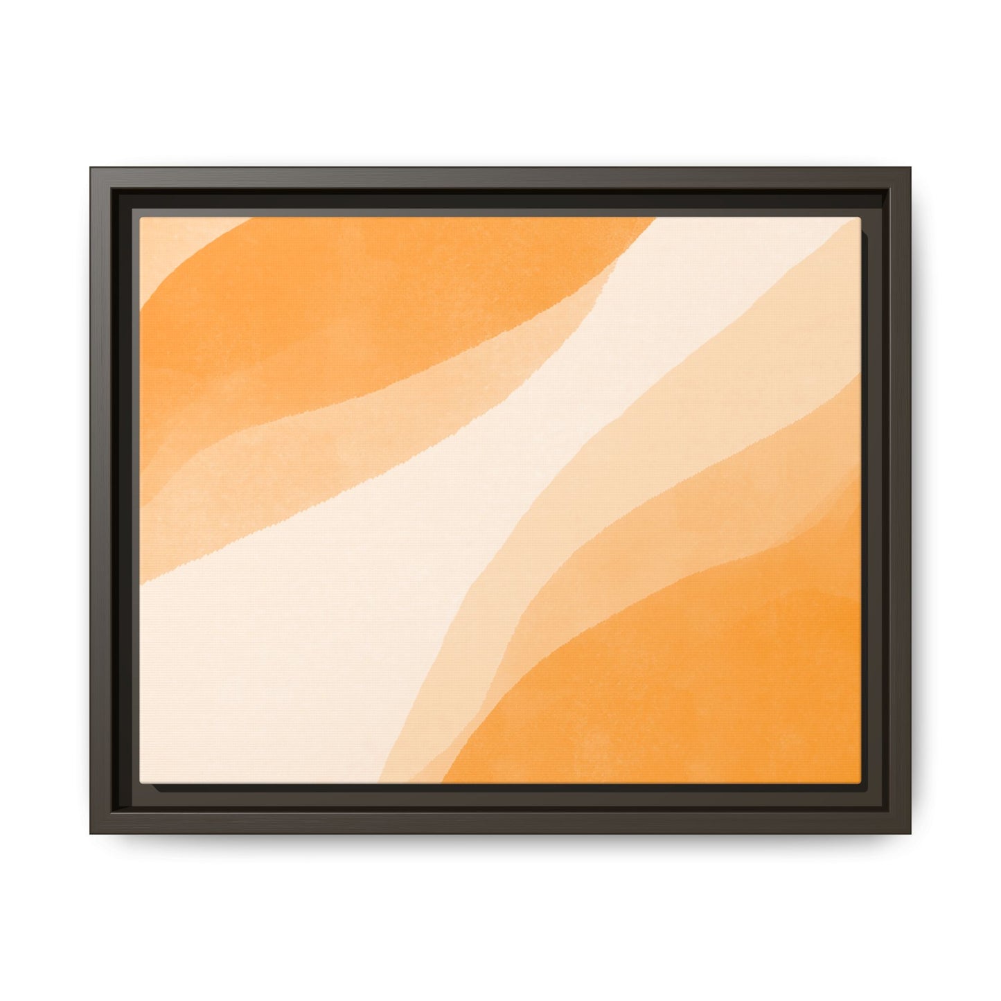 Orange Creamsicle Framed Matte Canvas Art - Multiple Frame Colors & Size Options
