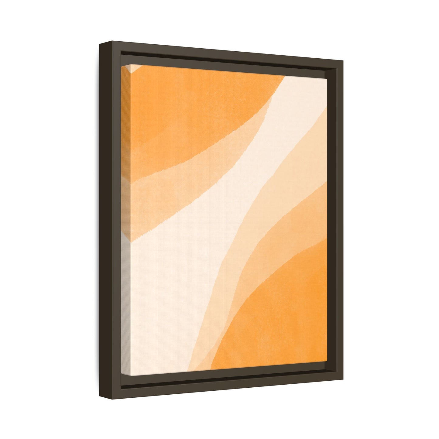 Orange Creamsicle Framed Matte Canvas Art - Multiple Frame Colors & Size Options