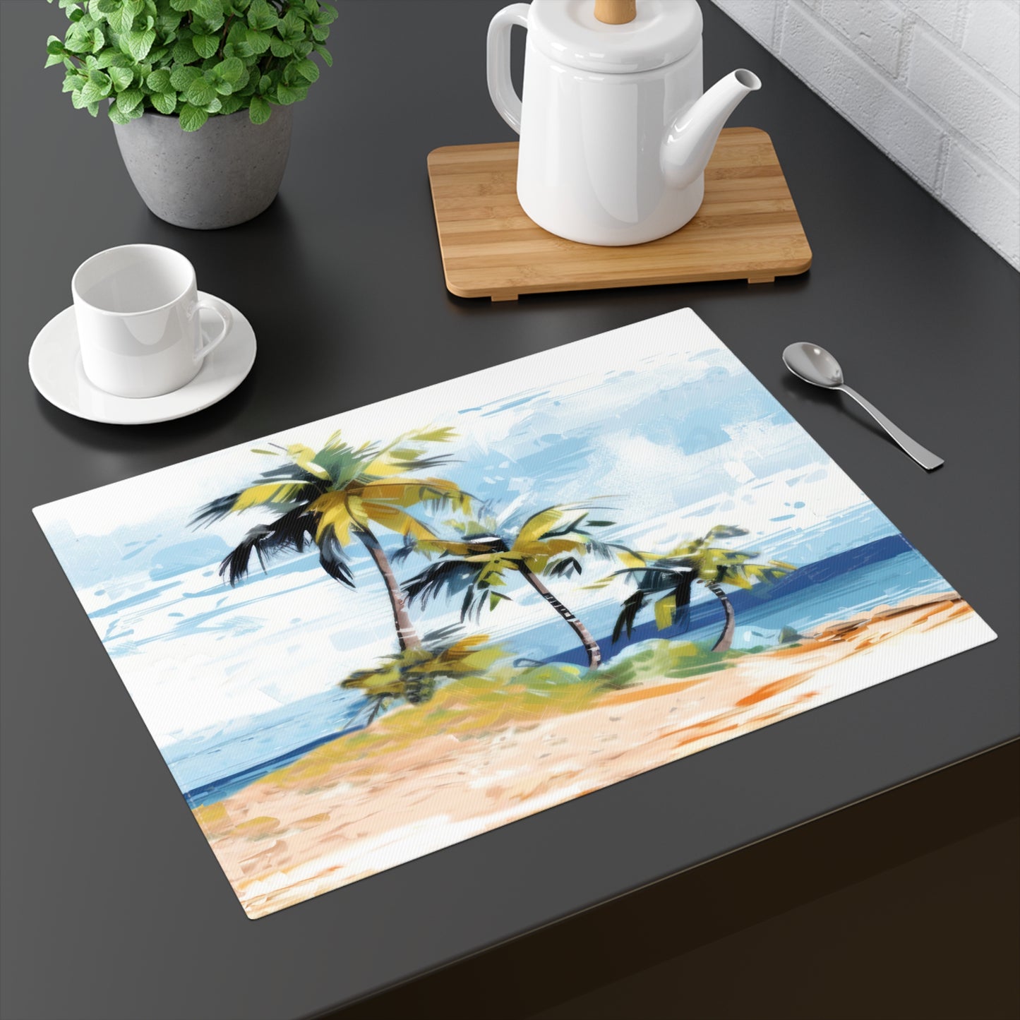 Tropical Retreat Placemats - 18" × 14" Cotton Twill - 1 count