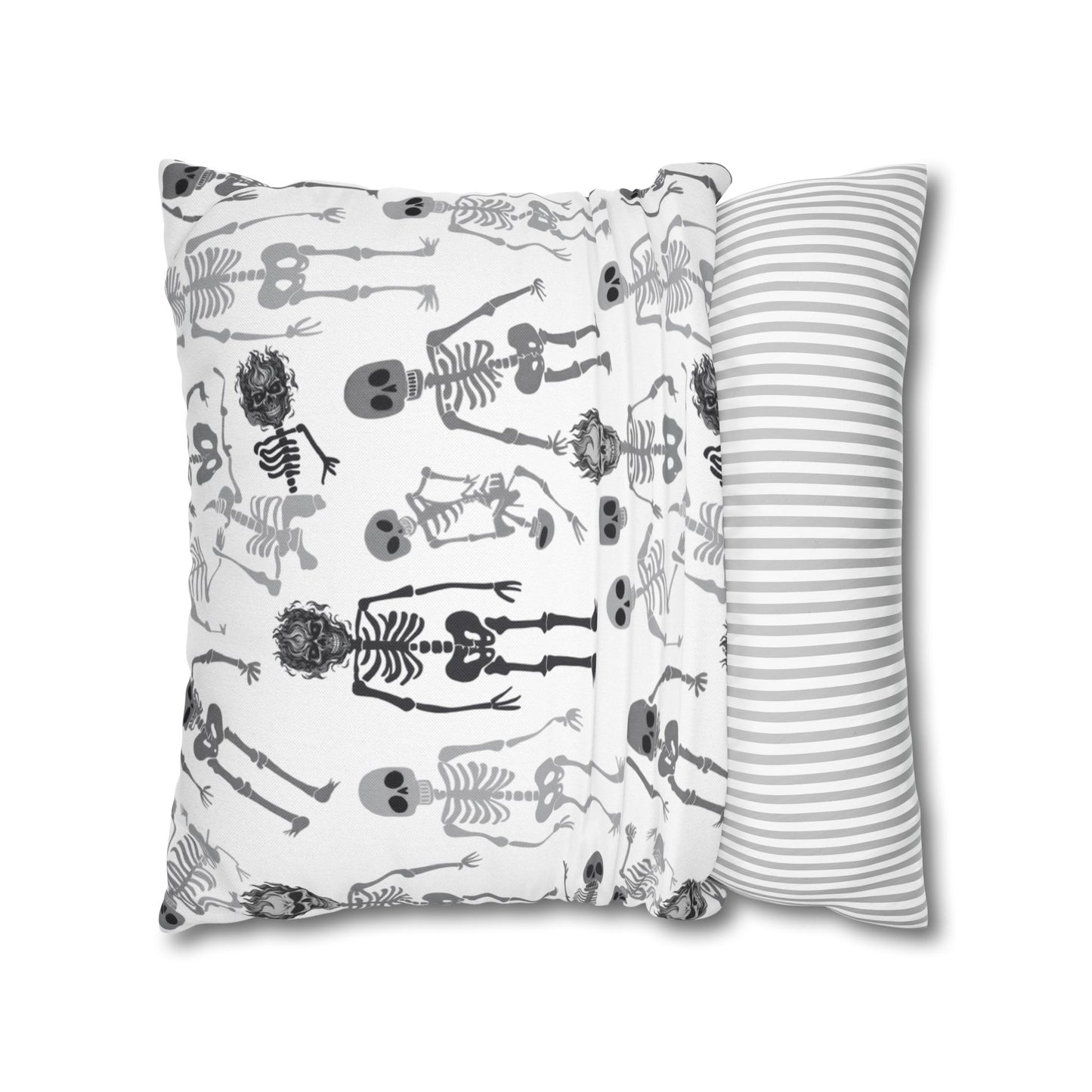 Skeletons Pillow Cover (no insert) - Multiple Sizes (14"x14", 16"x16", 18"x18", 20"x20") - Halloween Home Decor, Skeleton Throw Pillow, Halloween Throw Pillow Cover, Spooky Gift Idea, Unique Pillow Cover - Price for 1 pillow cover