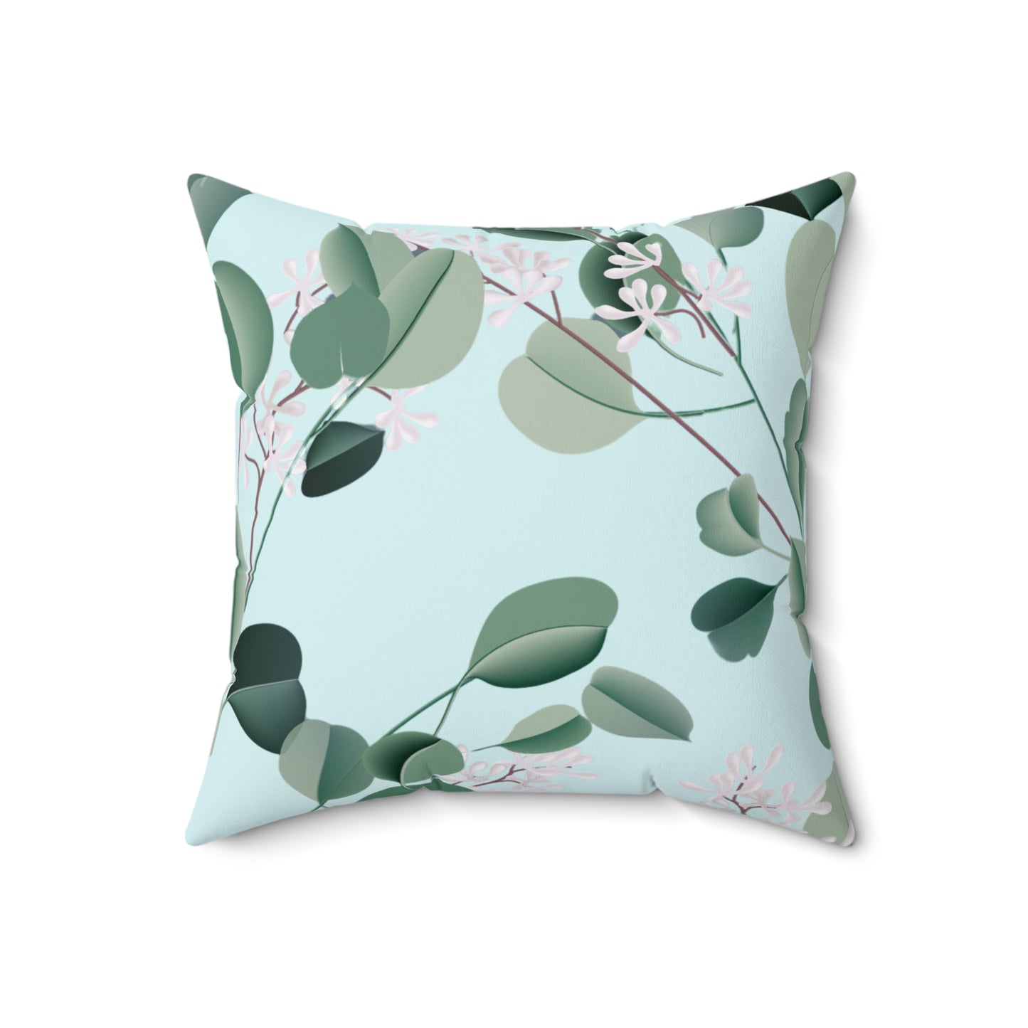 Spa Day Printed Square Pillow Cover with Insert - Multiple Sizes (14"x14", 16"x16", 18"x18", 20"x20"), Includes insert and zipper closure