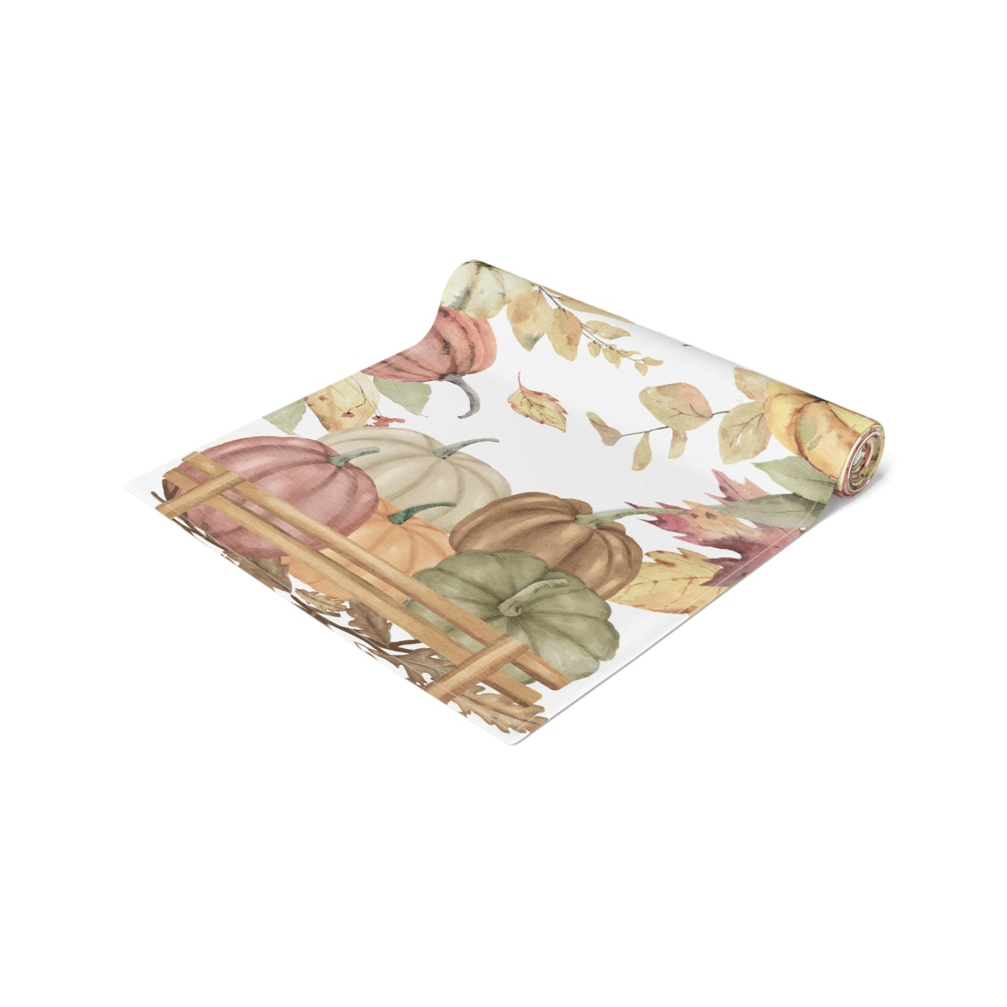 Pumpkins Table Runner - 16" x 72" or 16" x 90" Sizes, Fall Decor Table Runner, Thanksgiving Table Runner, Halloween Table Runner, Fall Home Decor - Cotton Twill or Polyester material choices